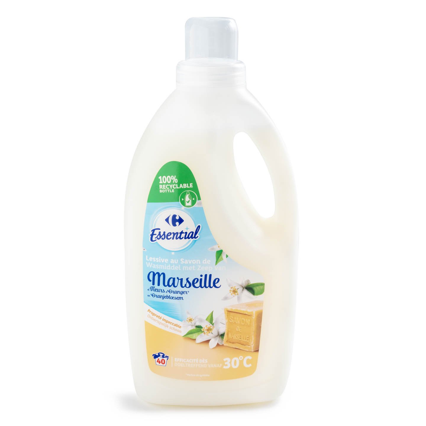 Detergent automat Marseille Carrefour Essential 2L