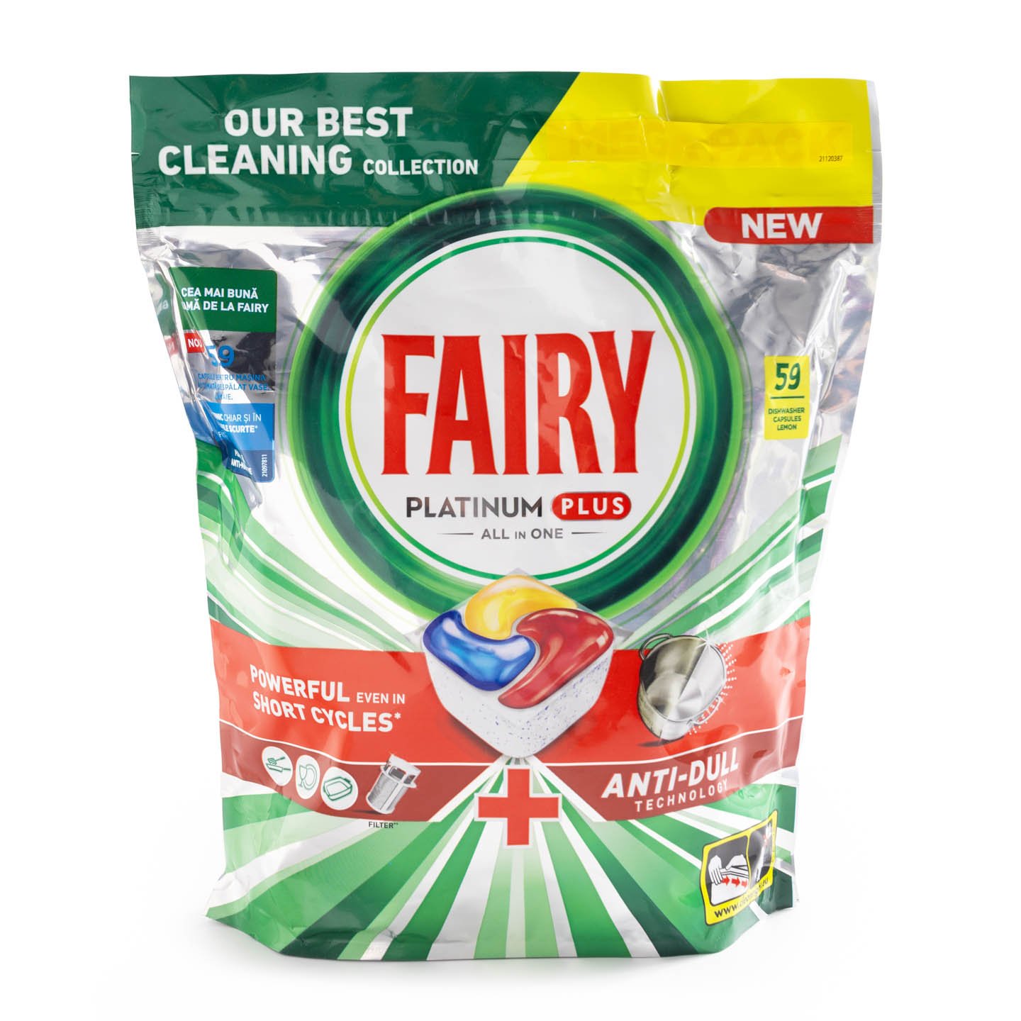 Detergent automat pentru mașina de spălat vase Fairy Platinium 59buc. / 66buc.