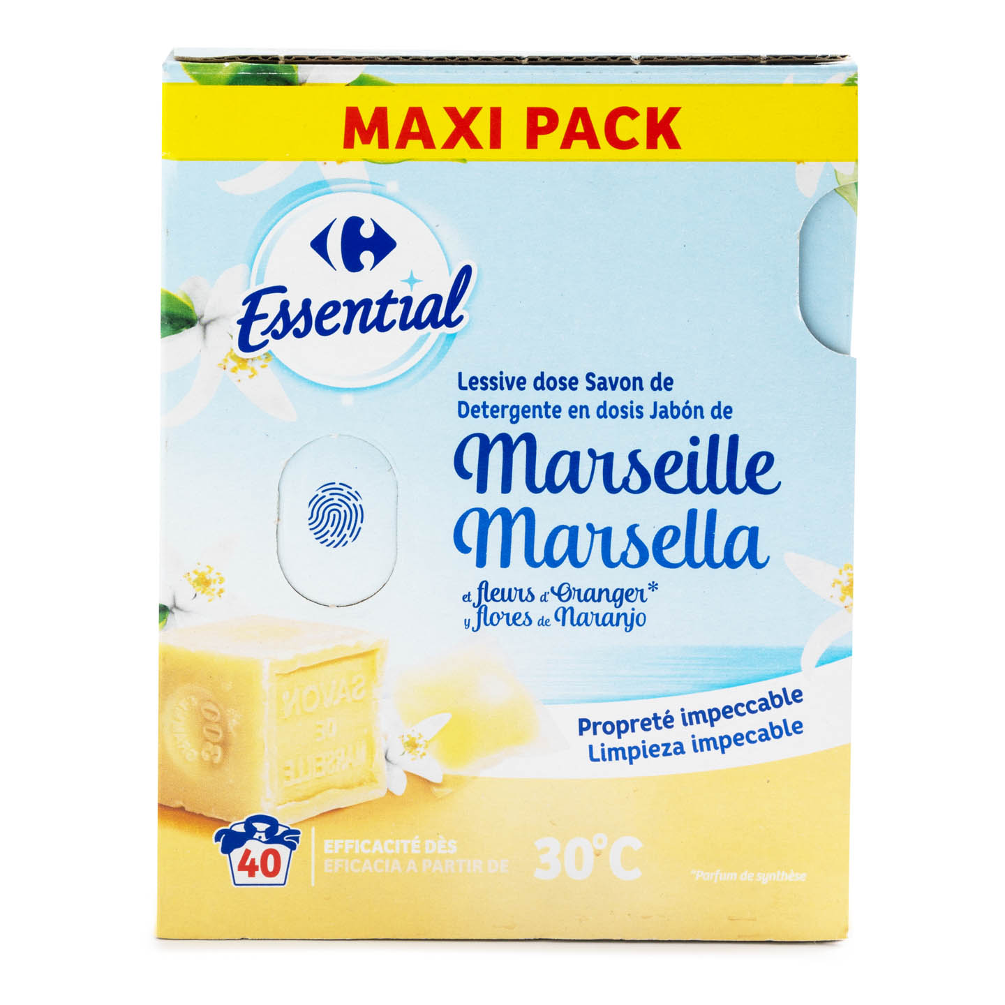 Detergent automat capsule Marseille Carrefour Essential 40 bucăți
