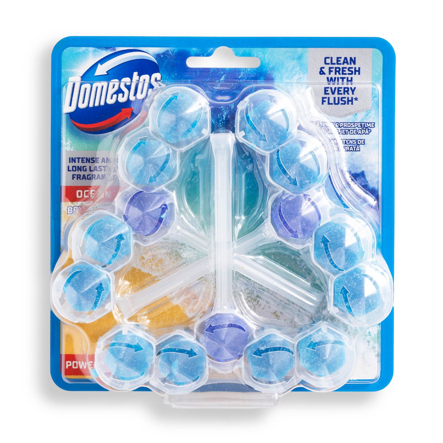 Odorizant pentru vasul de toaletă Ocean / Pin / Lime Domestos 3x50g