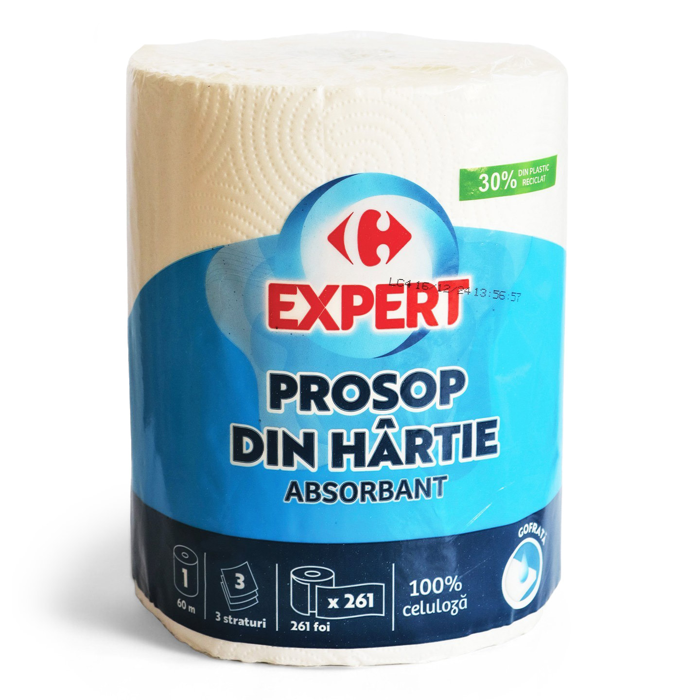 Prosop din hârtie, absorbant Carrefour Expert 3 straturi, 60m
