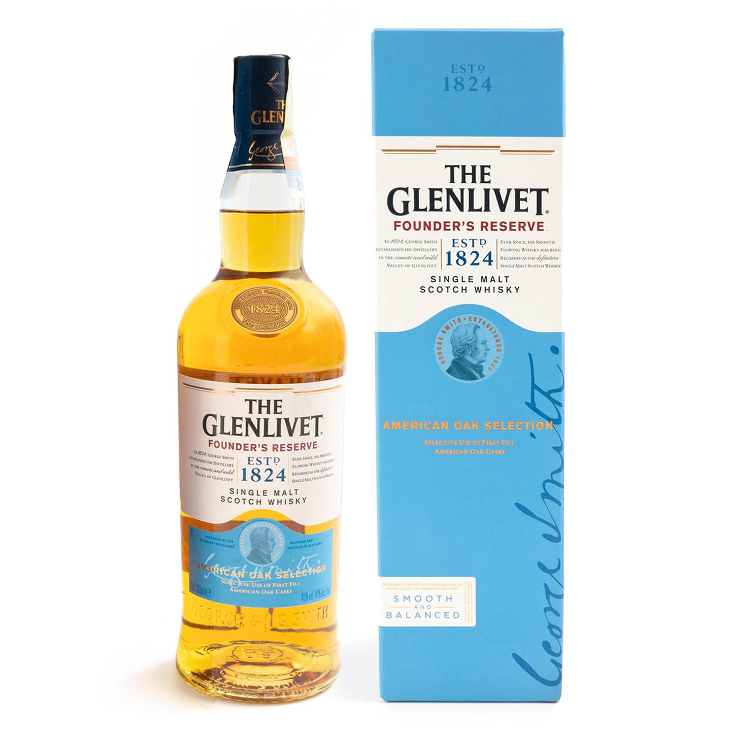 Whisky Single Malt Founder's Glenlivet 0.7L