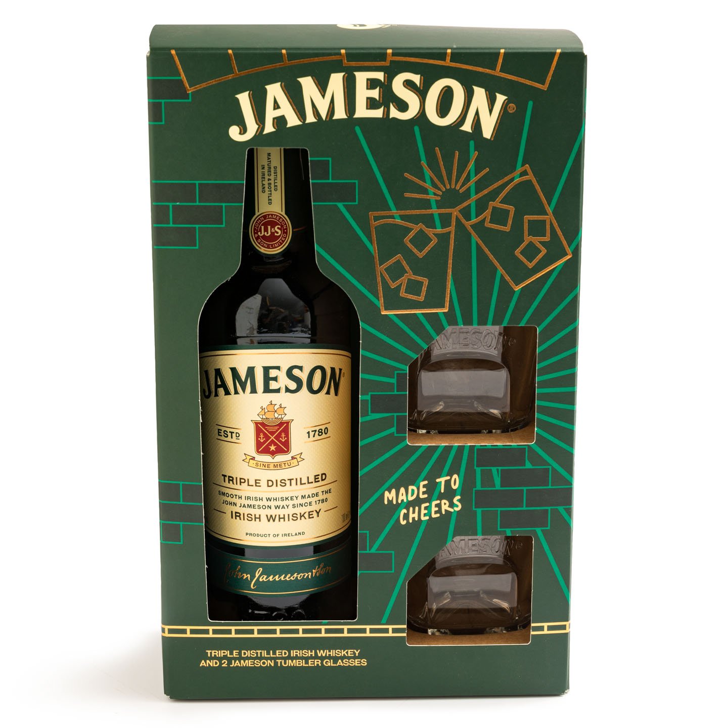 Pachet Whisky Jameson 0.7L + 2 pahare