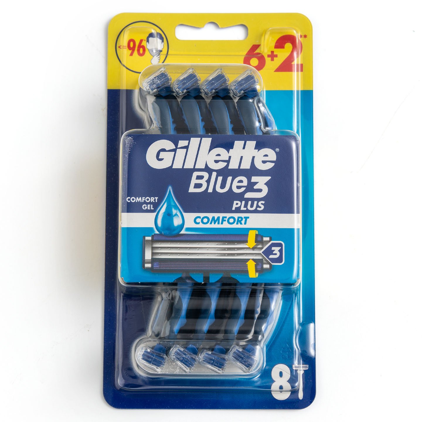 Aparat de ras Blue 3 Plus Comfort / Sensitive Gillette 6+2 bucăți / 6 bucăți