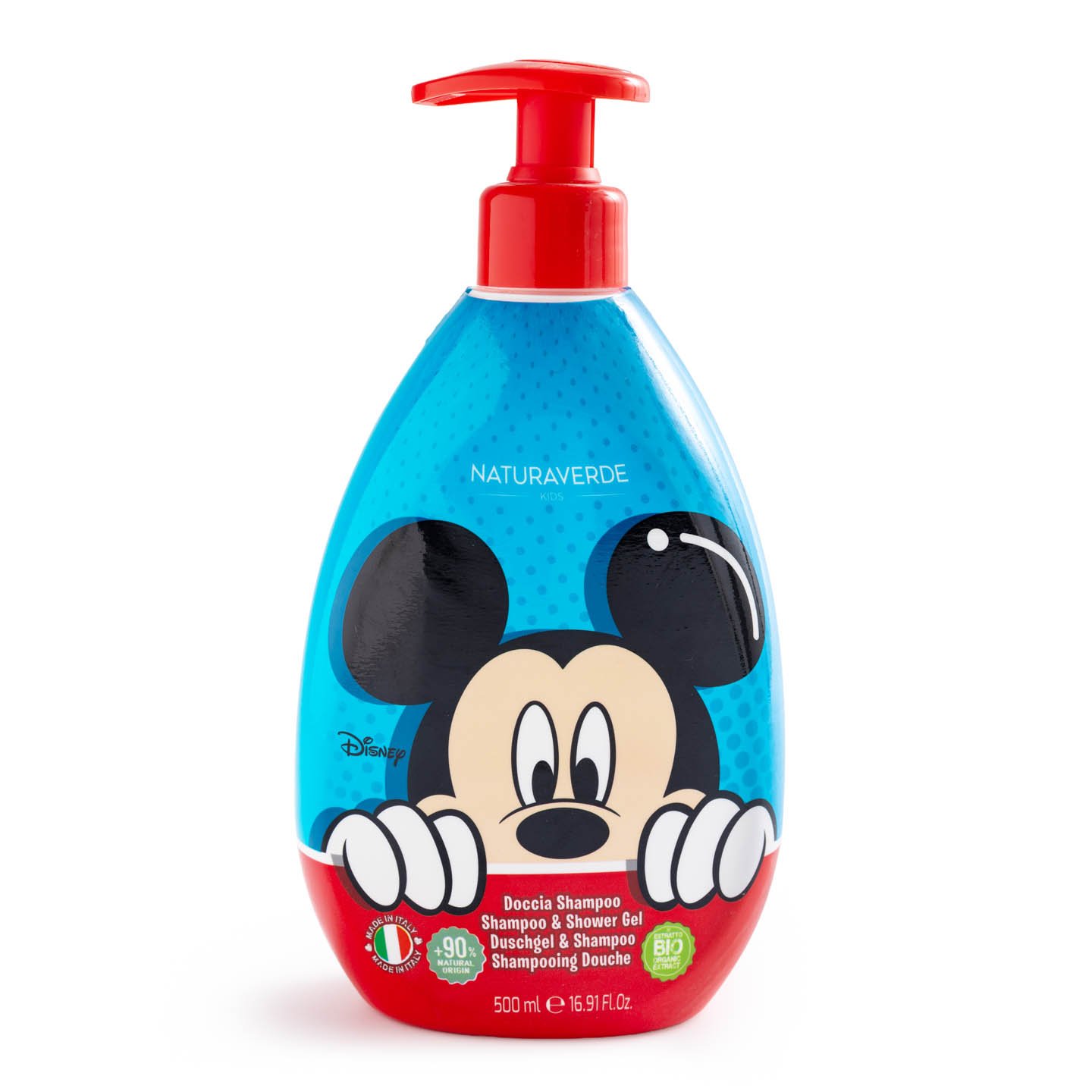 Șampon și gel de duș Disney Mickey Naturaverde Kids 500ml