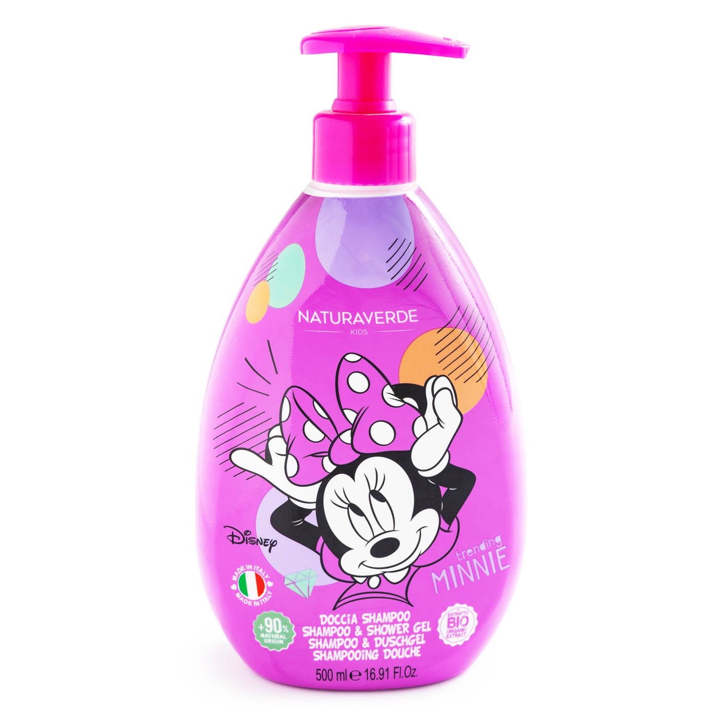 Șampon și gel de duș Disney Minnie Naturaverde Kids 500ml