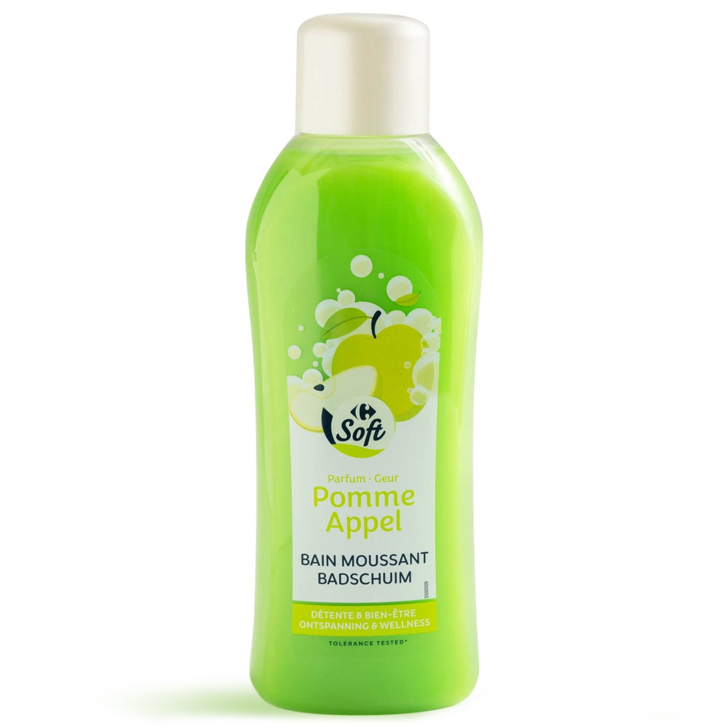 Gel de dus spumant Carrefour Soft cu parfum de mere 1l