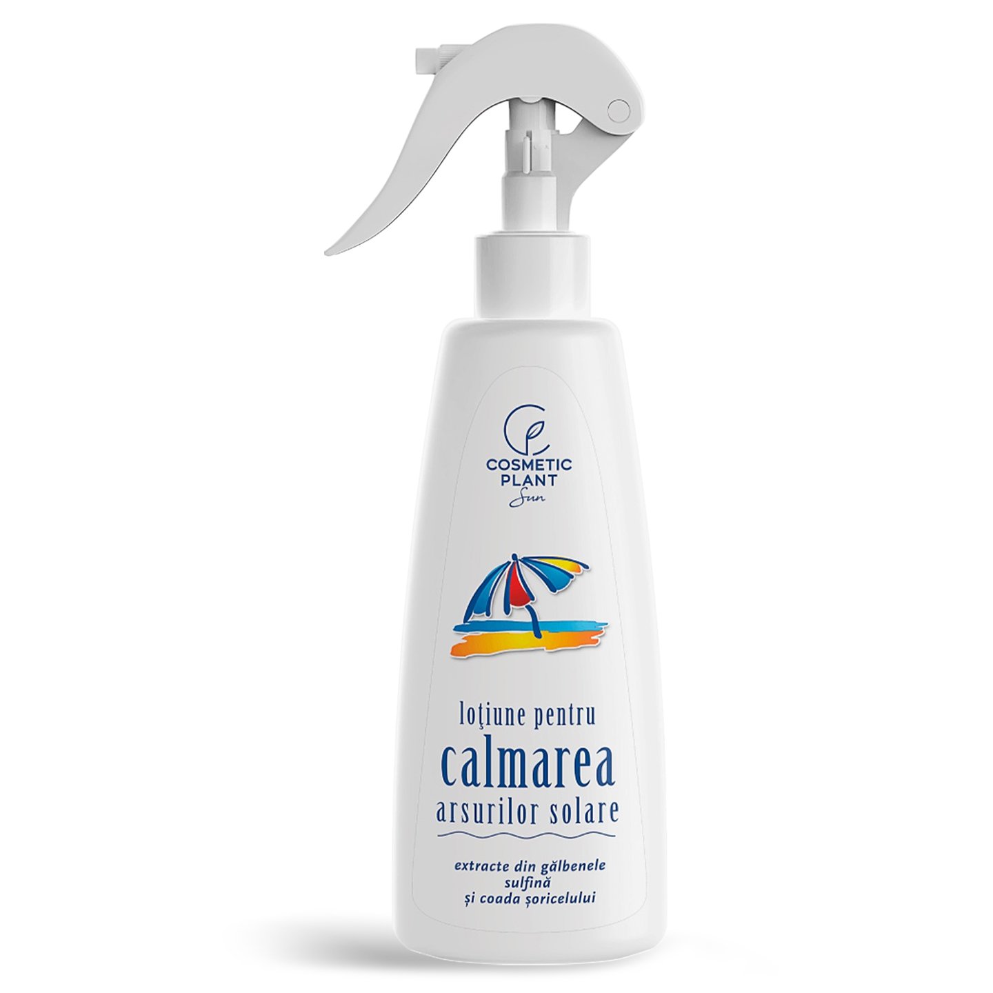Loțiune pentru calmarea arsurilor solare cu extract de gălbenele, sulfină și coada soricelului, Cosmetic Plant, 200ml