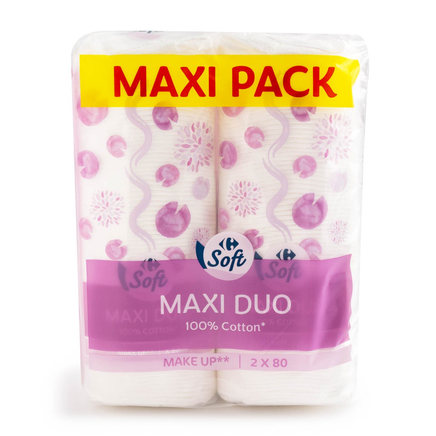 Dischete demachiante Carrefour Soft 2x80buc.