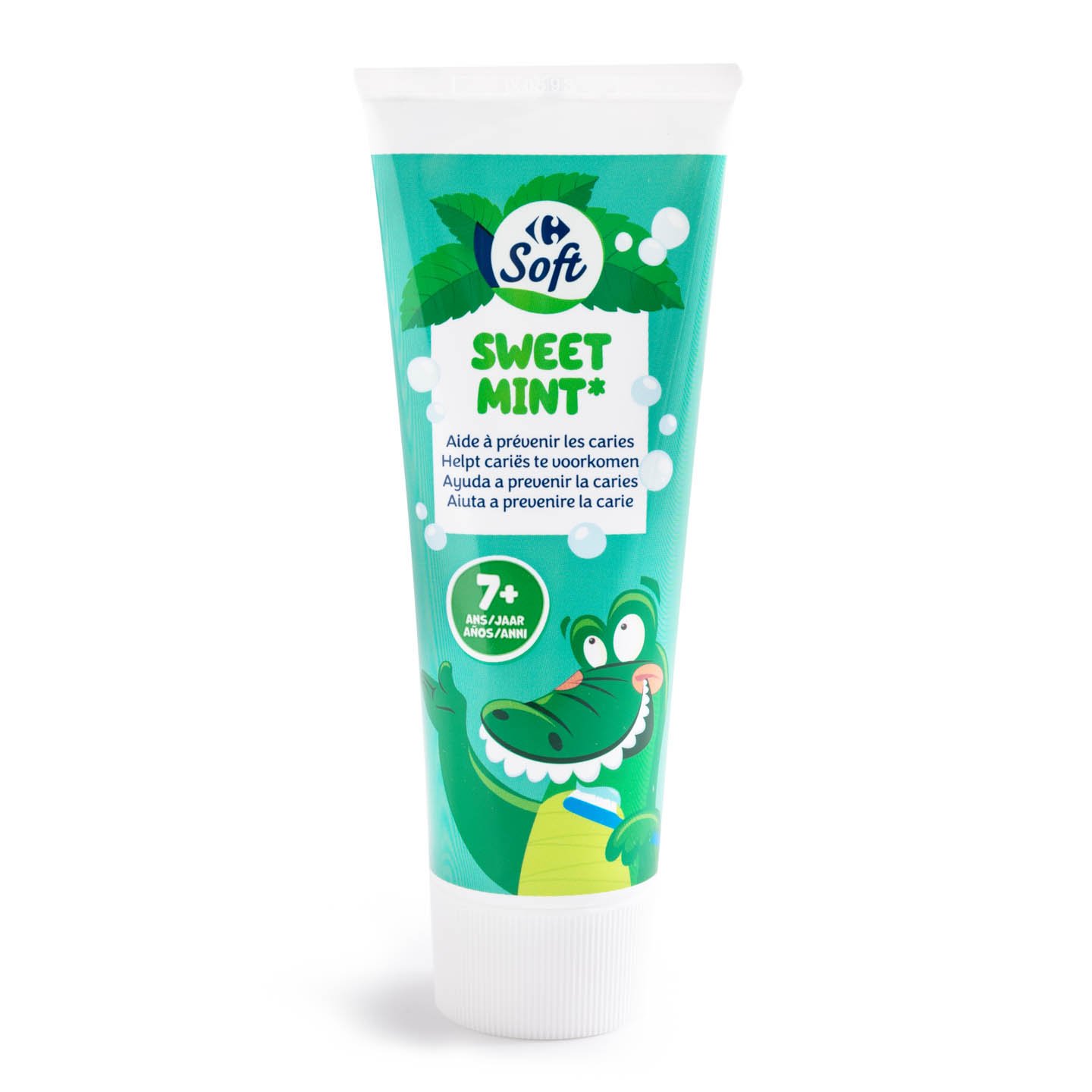 Pastă de dinți cu mentă, +7 ani Carrefour Soft, 75ml