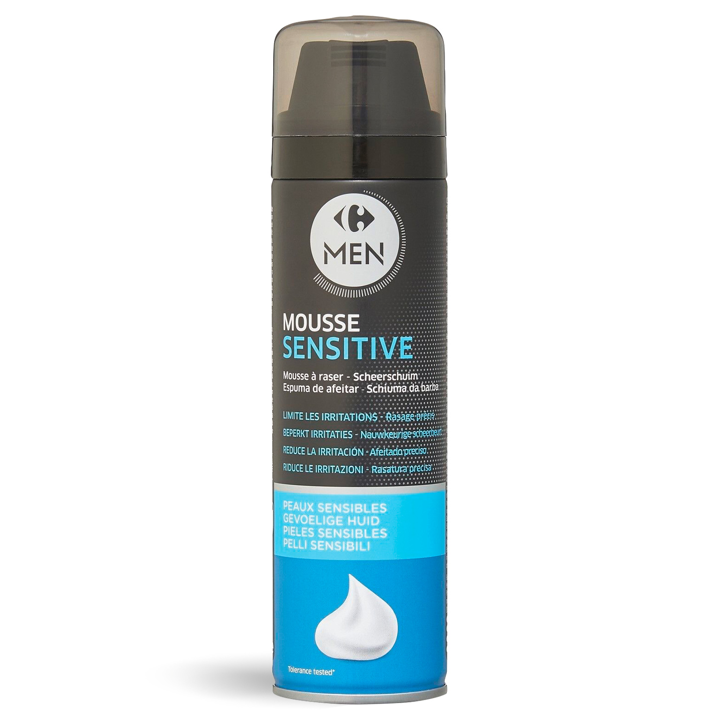 Spumă de ras Sensitive Carrefour Men 250ml