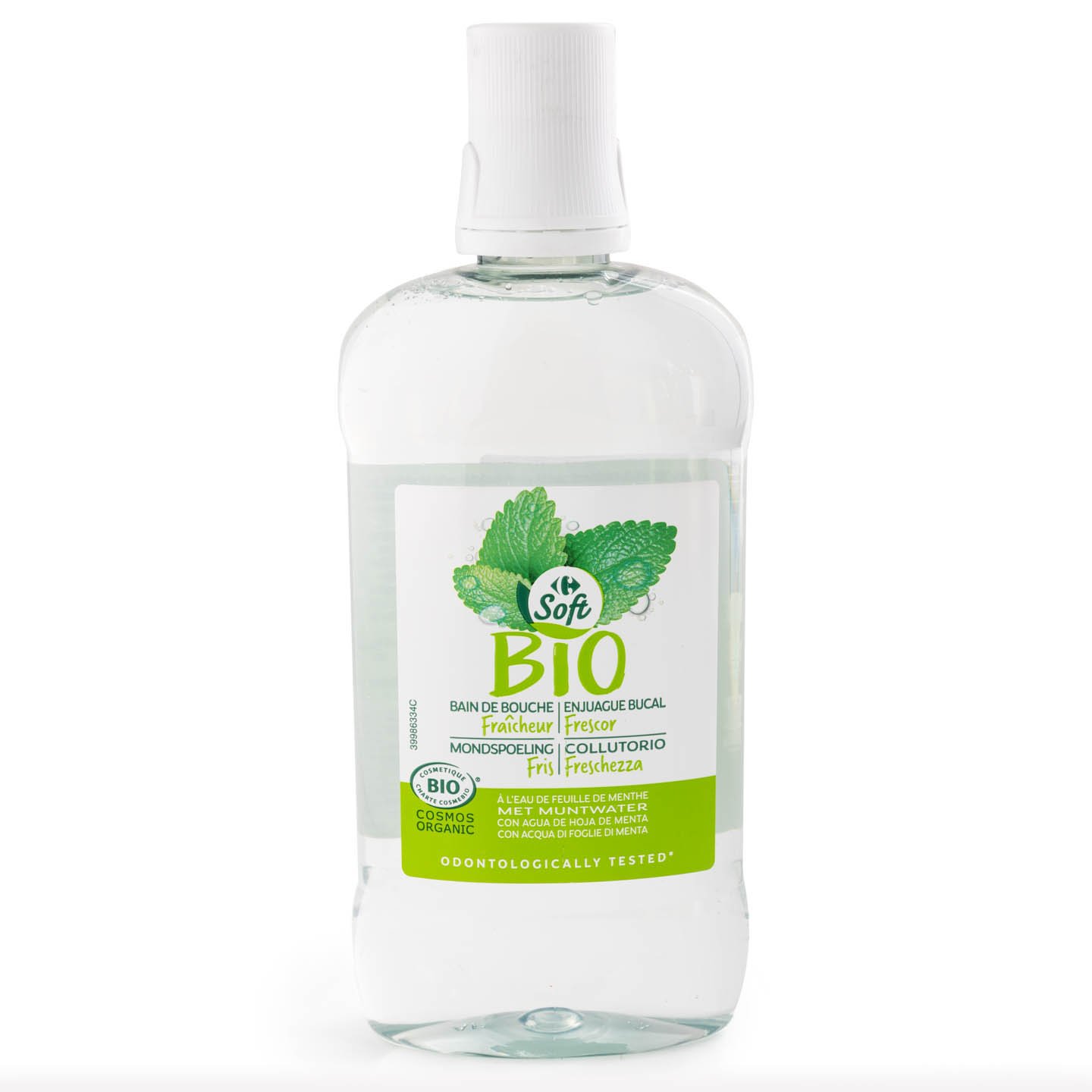 Apa de gură Carrefour Soft Bio, 0% Alcool, 500ml