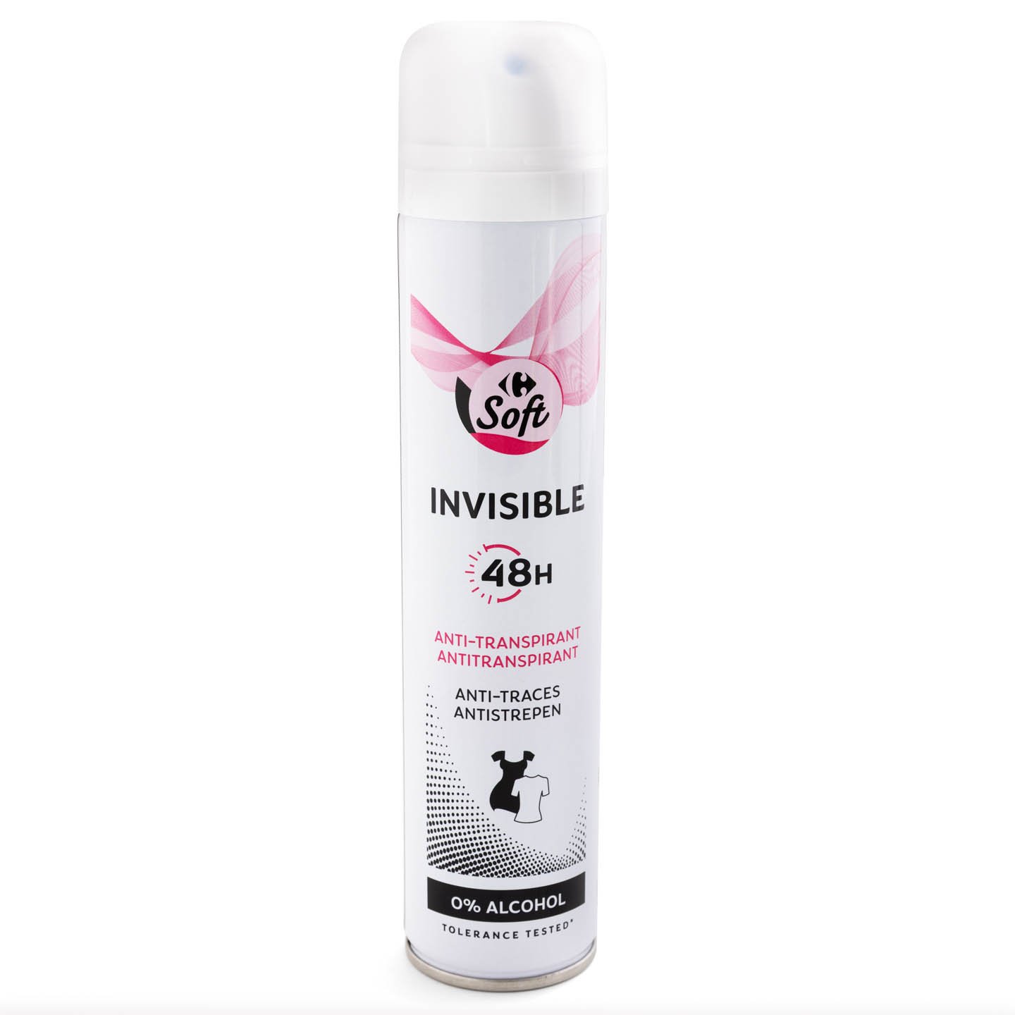 Deodorant Invisible 48h Carrefour Soft, 200ml