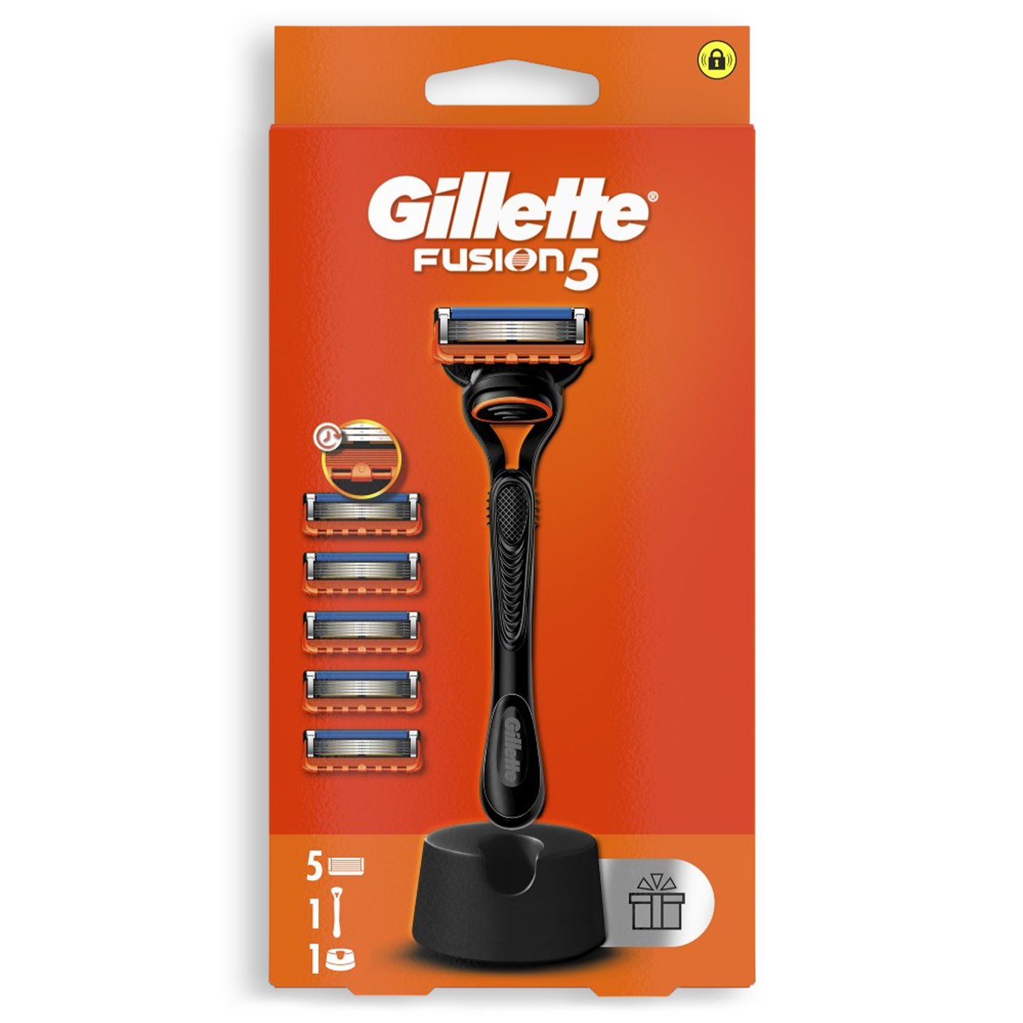 Aparat de ras cu suport + 4 rezerve Gillette Fusion5 