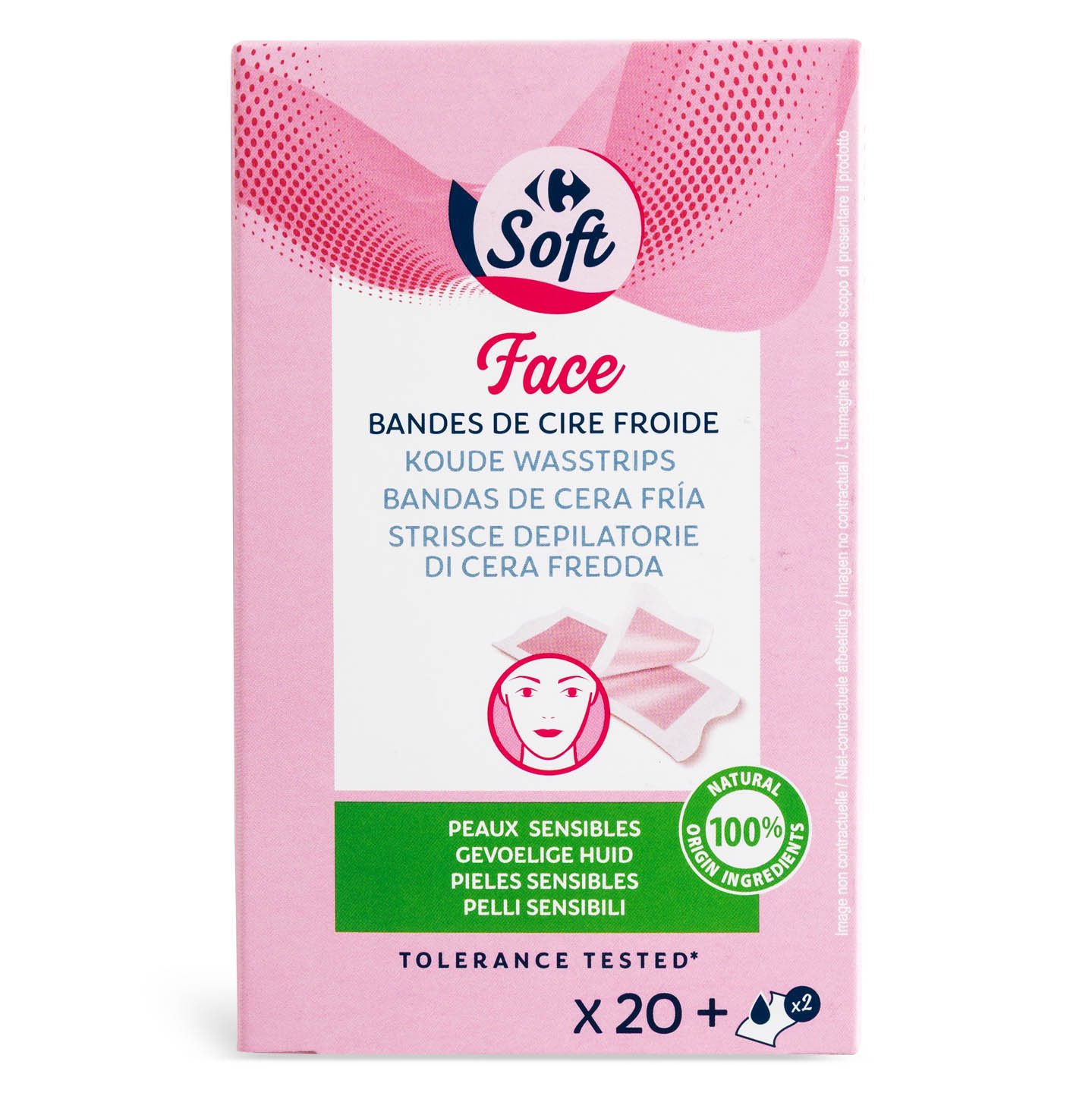 Benzi depilatoare pentru fată Carrefour Soft, 20buc.