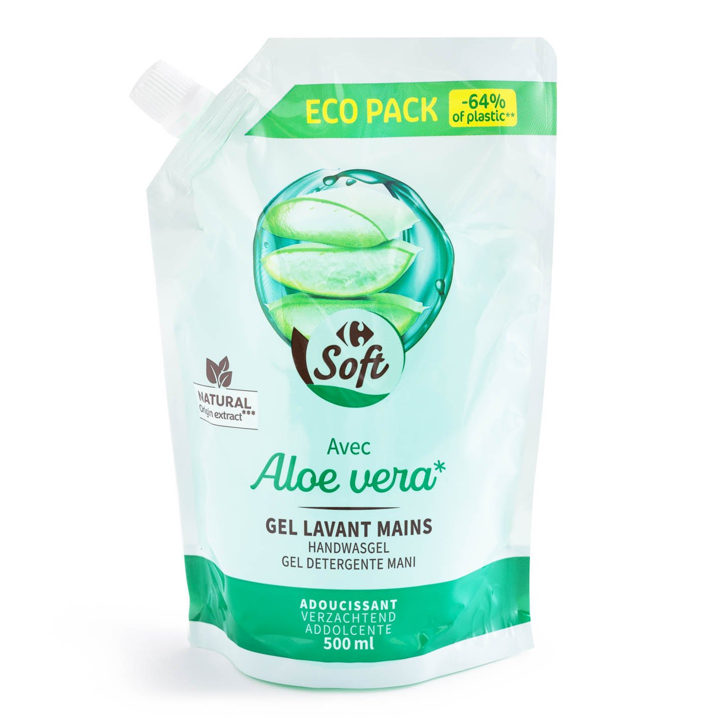 Săpun lichid cu aloe vera, rezervă Carrefour Soft 500ml