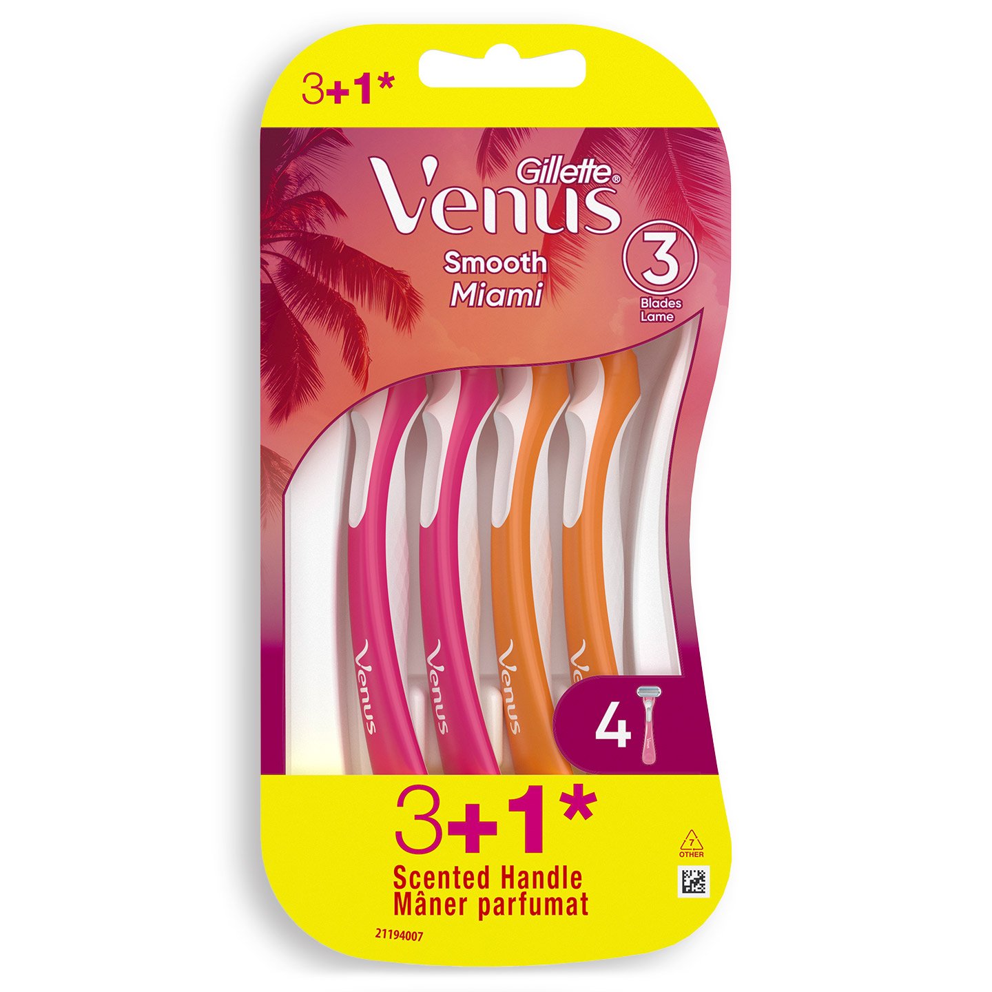 Aparat de ras Venus Miami Gillette 3 bucăți / 4 bucăți