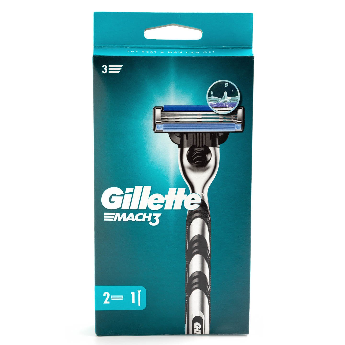 Aparat de ras Mach 3,  Gillette 1 aparat + 2 rezerve