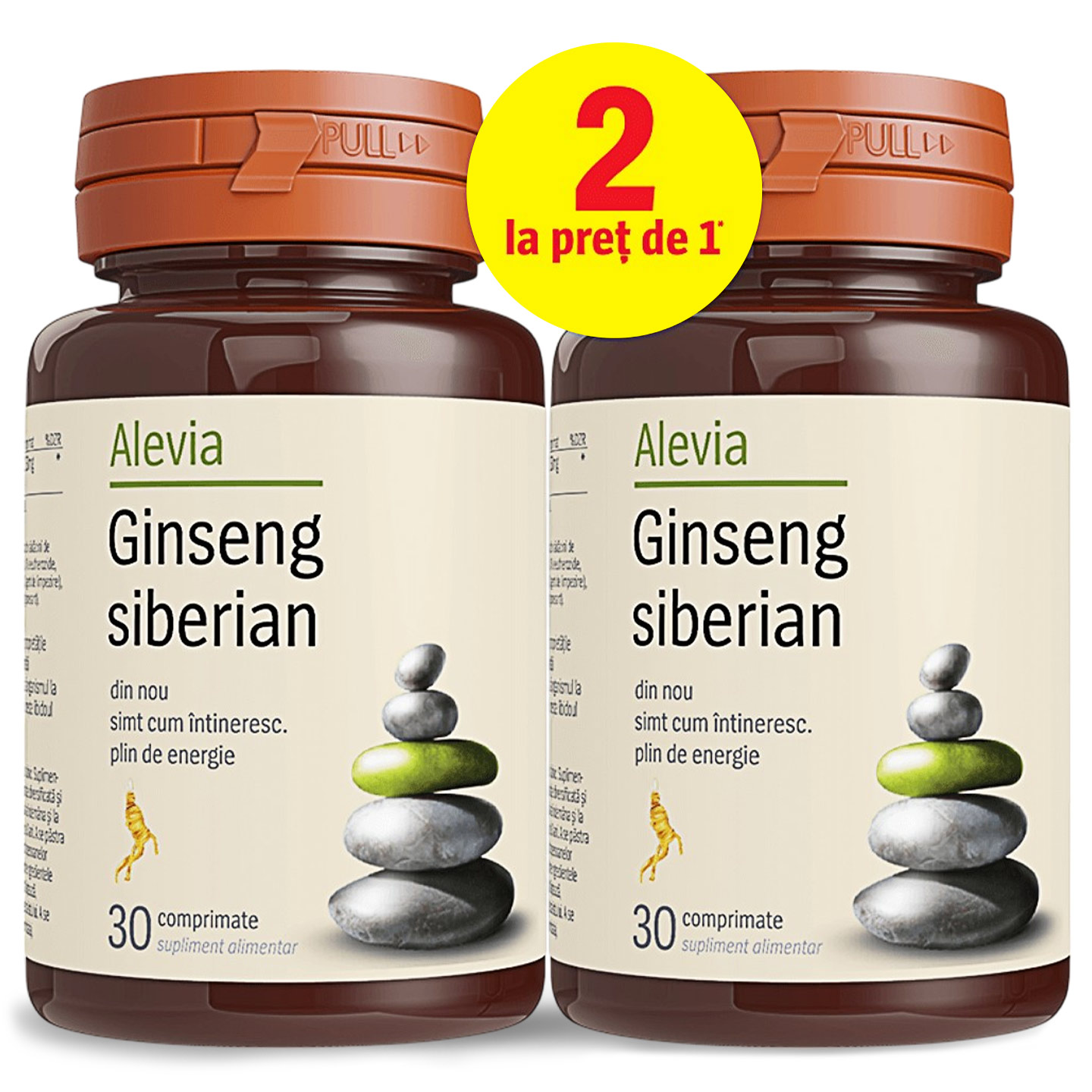 Ginseng siberian Alevia 2x30 capsule, per pachet