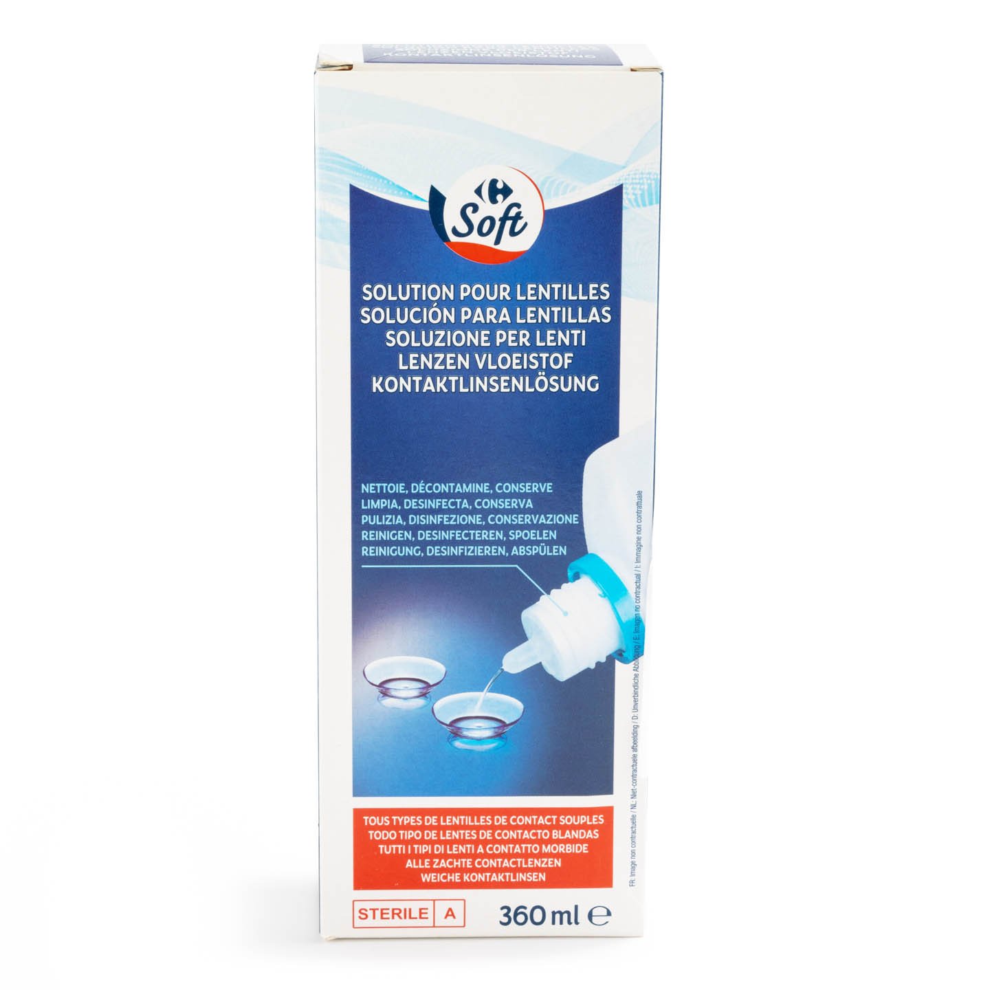 Soluție pentru lentile de contact Carrefour Soft 360ml