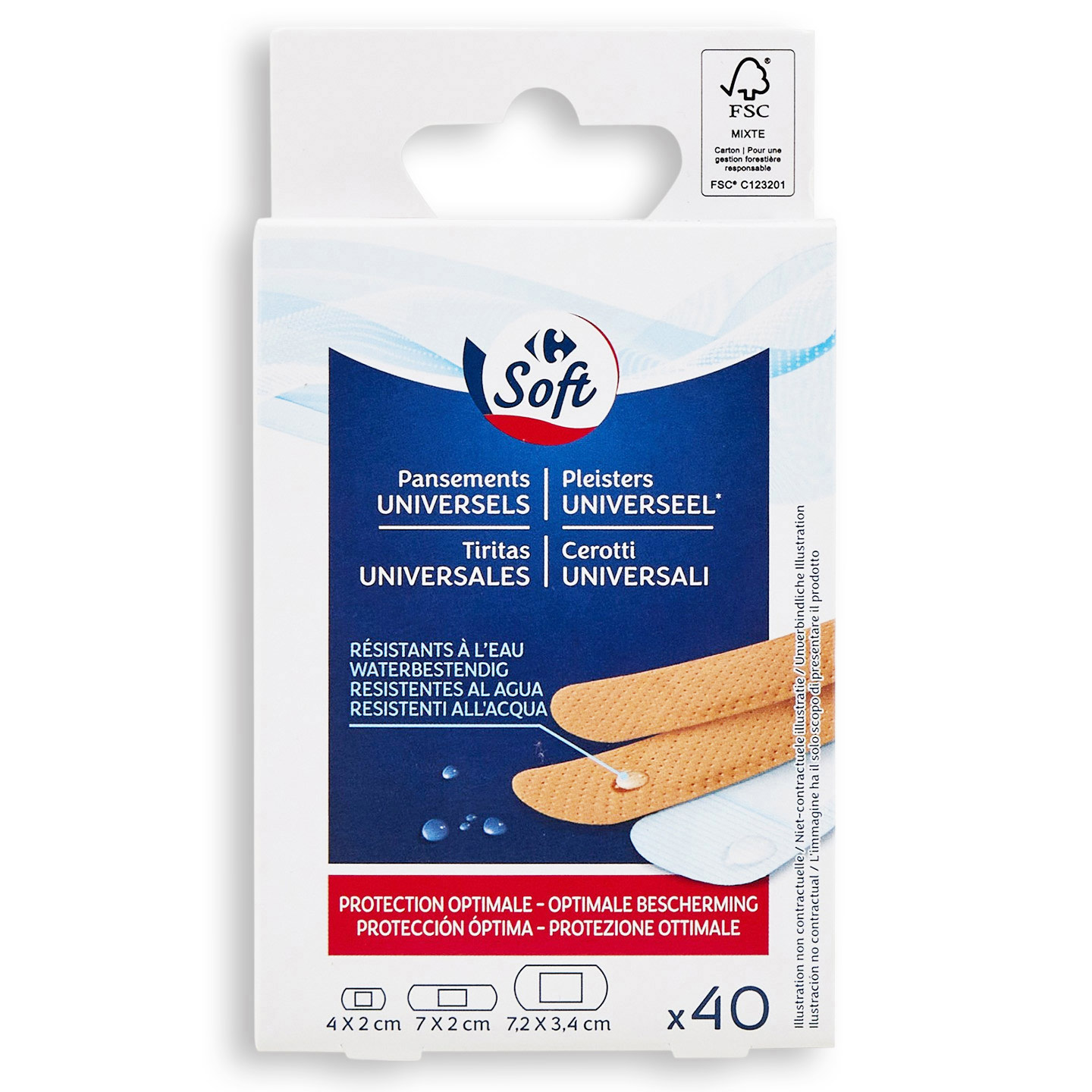Plasturi universali Carrefour Soft, 40buc.