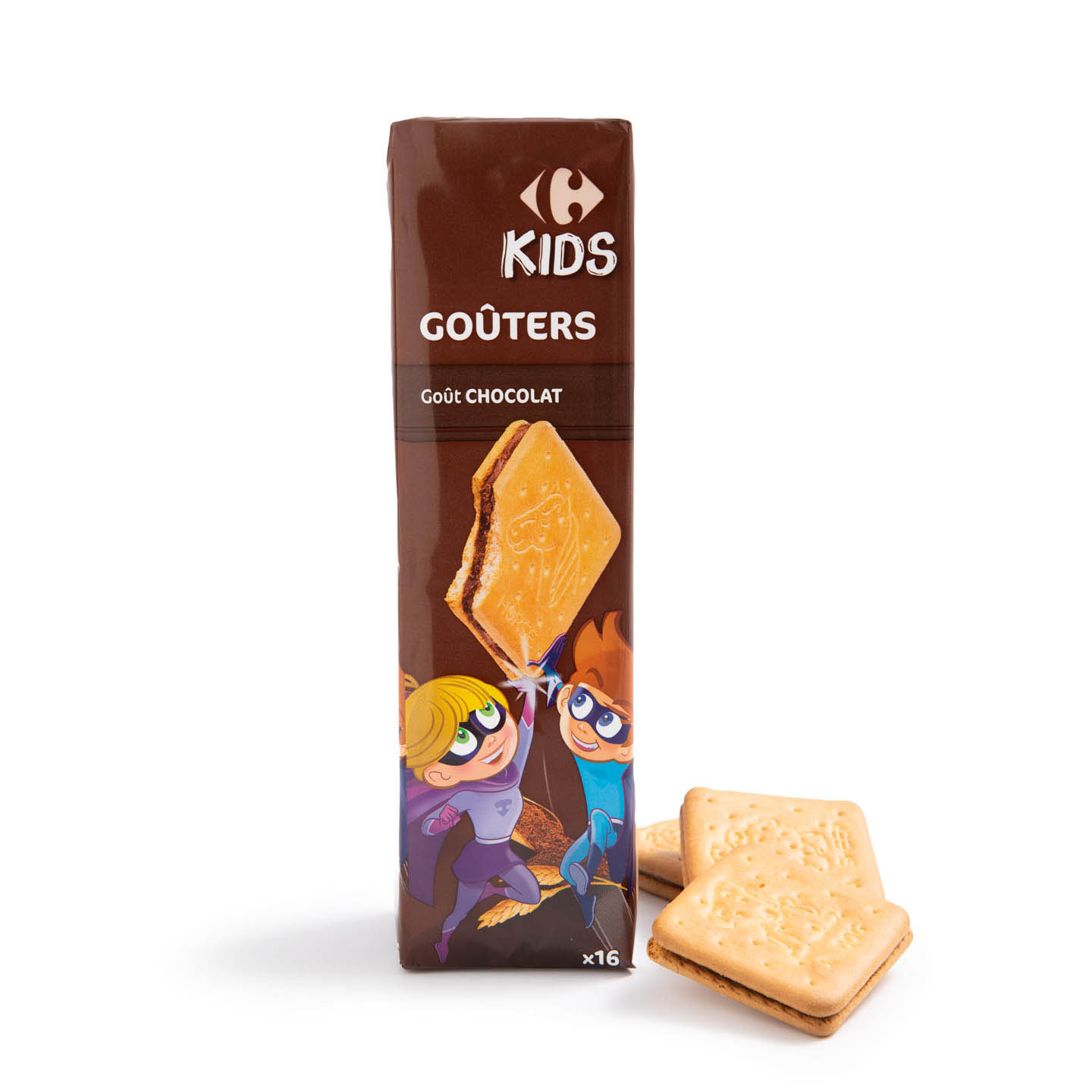 Biscuiți cu cremă de cacao, Carrefour Kids 300g