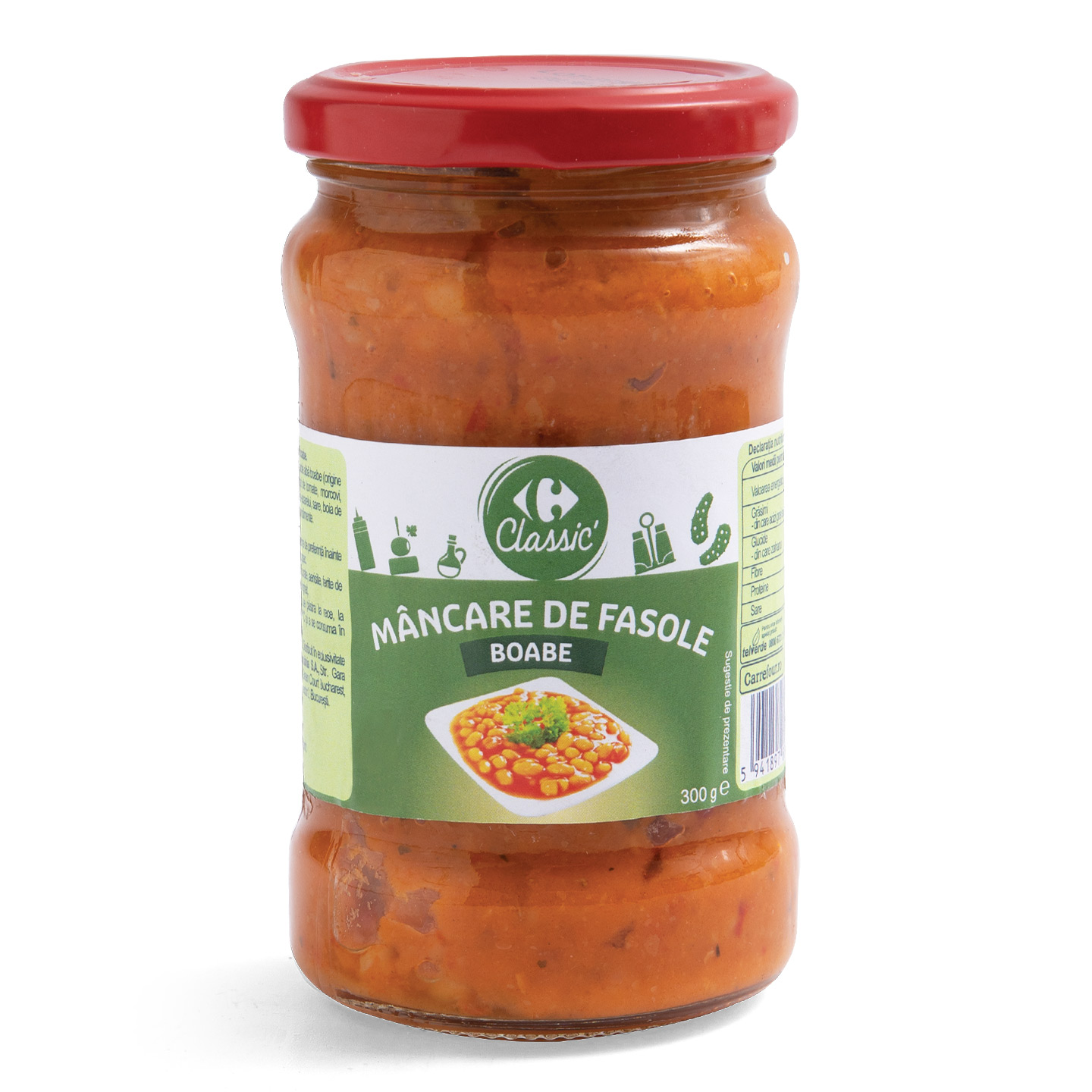 Mâncare de fasole boabe Carrefour Classic 300g