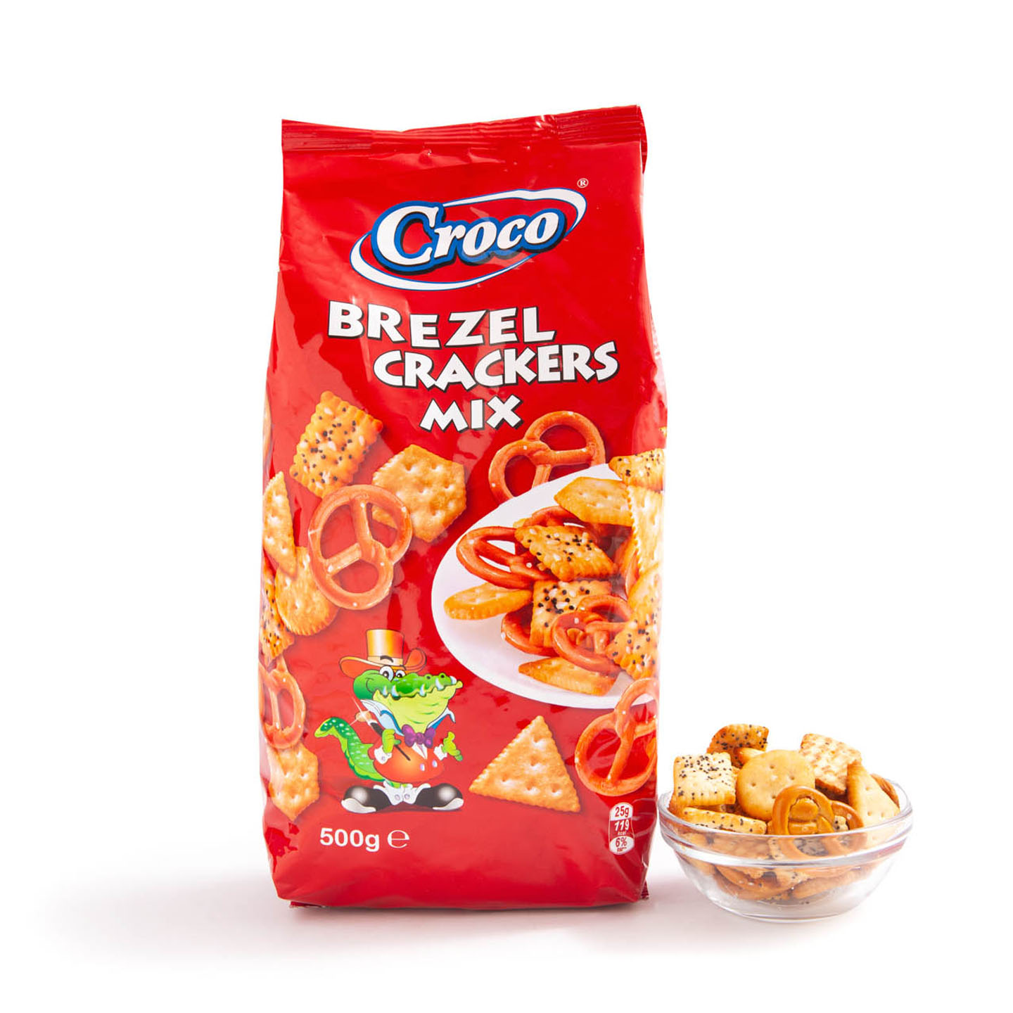 Mix Brezel&Crackers Croco 500g