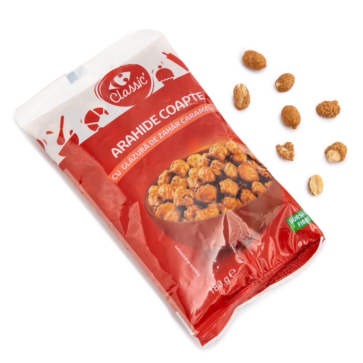 Arahide glazurate cu aromă de caramel Carrefour 180g