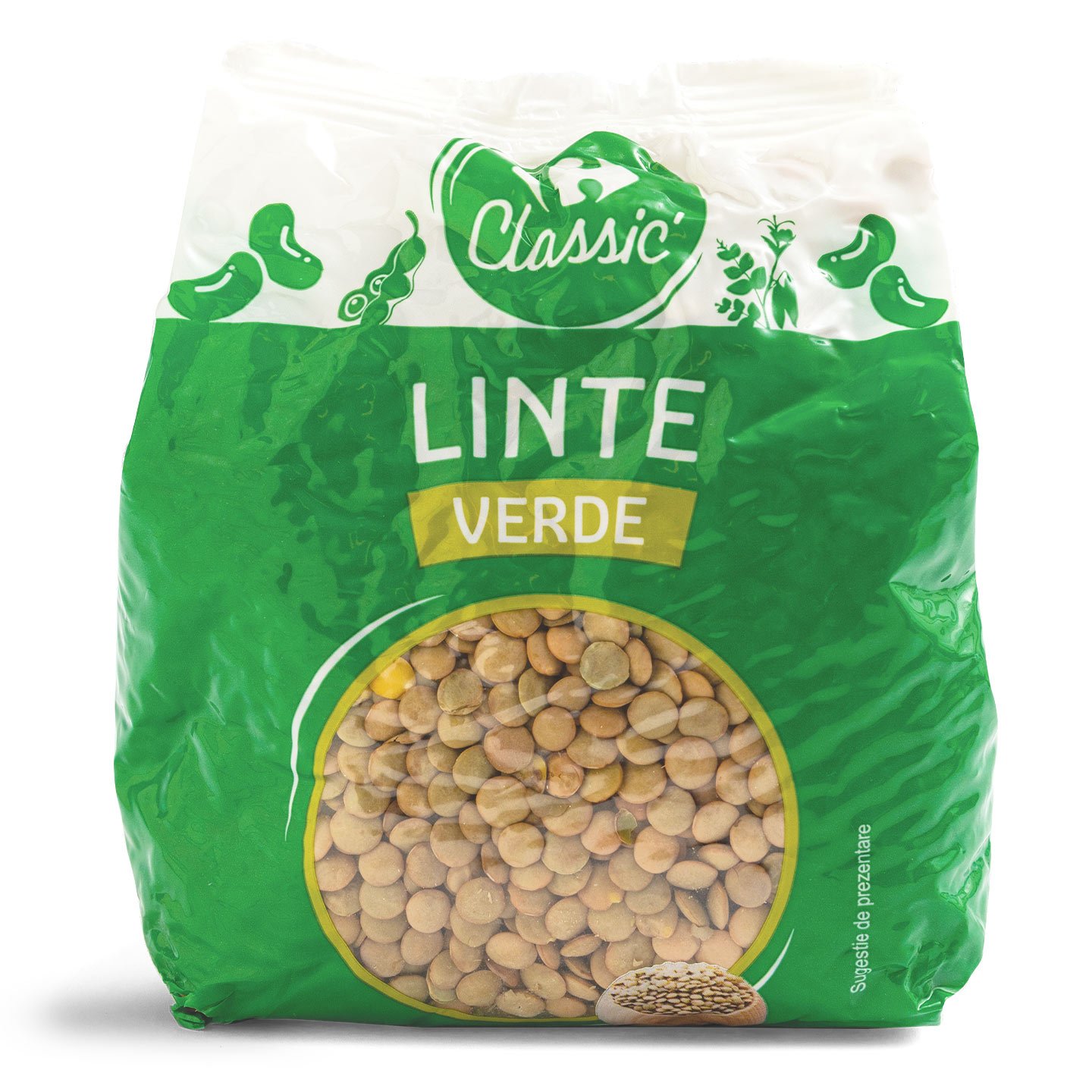 Linte verde Carrefour Classic 500g