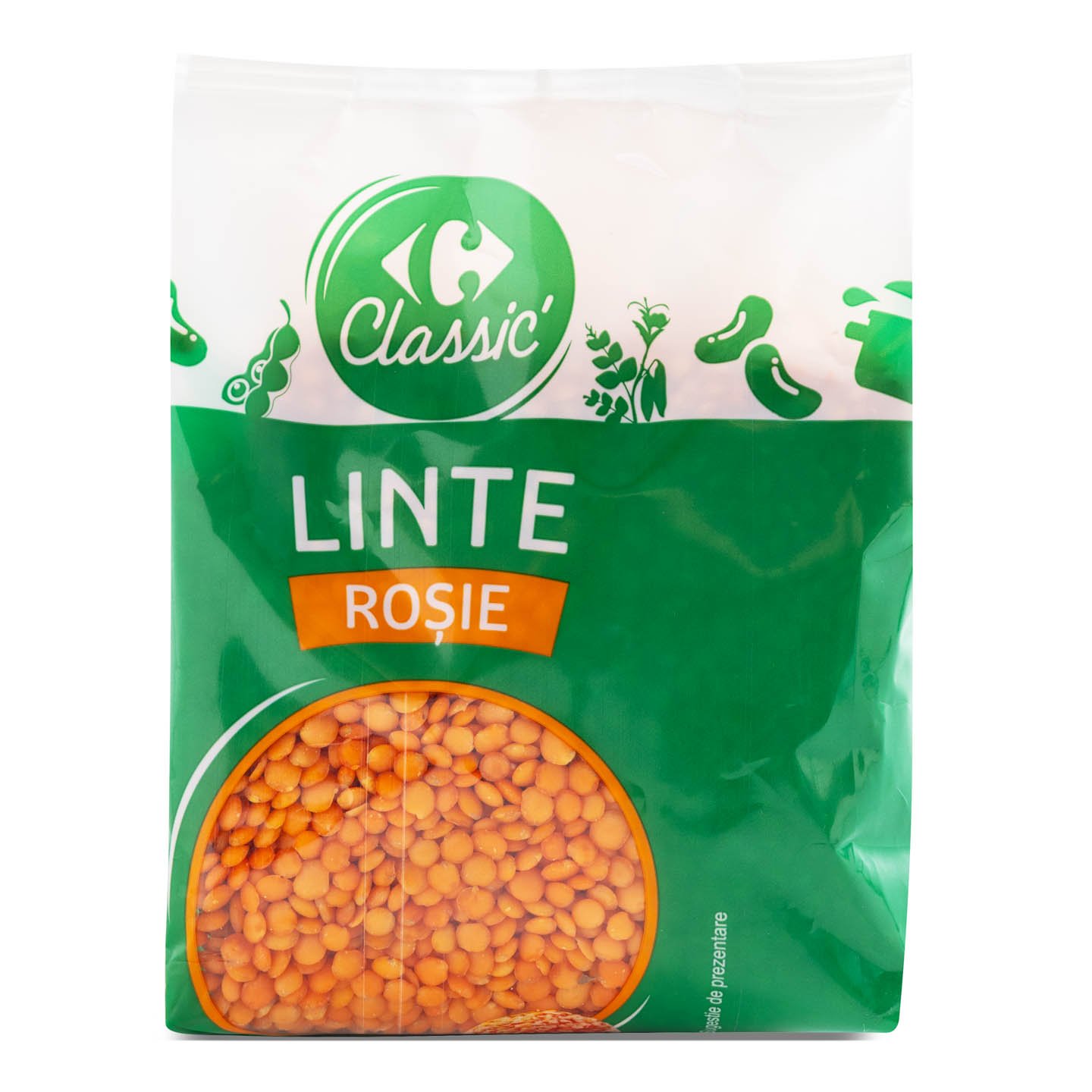 Linte roșie Carrefour Classic 500g