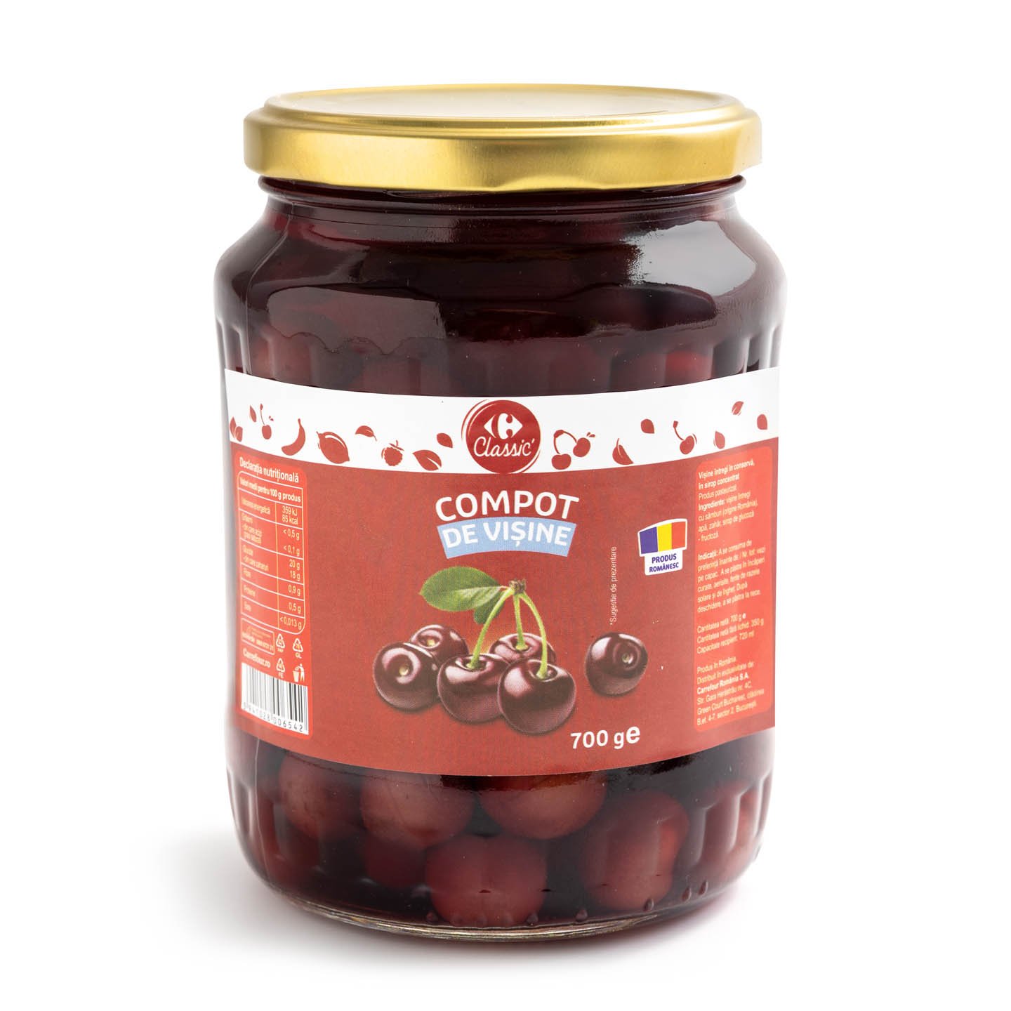 Compot de vișine Carrefour Classic 700g