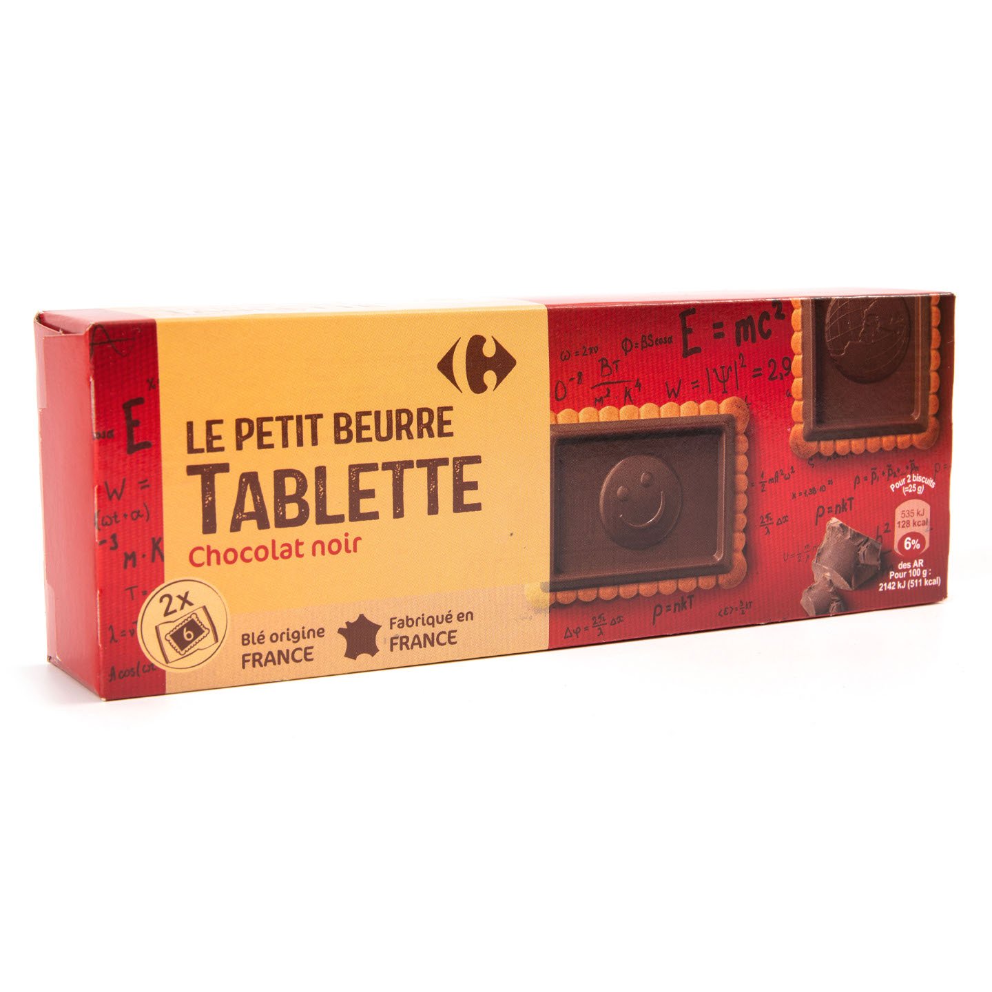 Biscuiți cu unt și ciocolată neagră Carrefour 150g