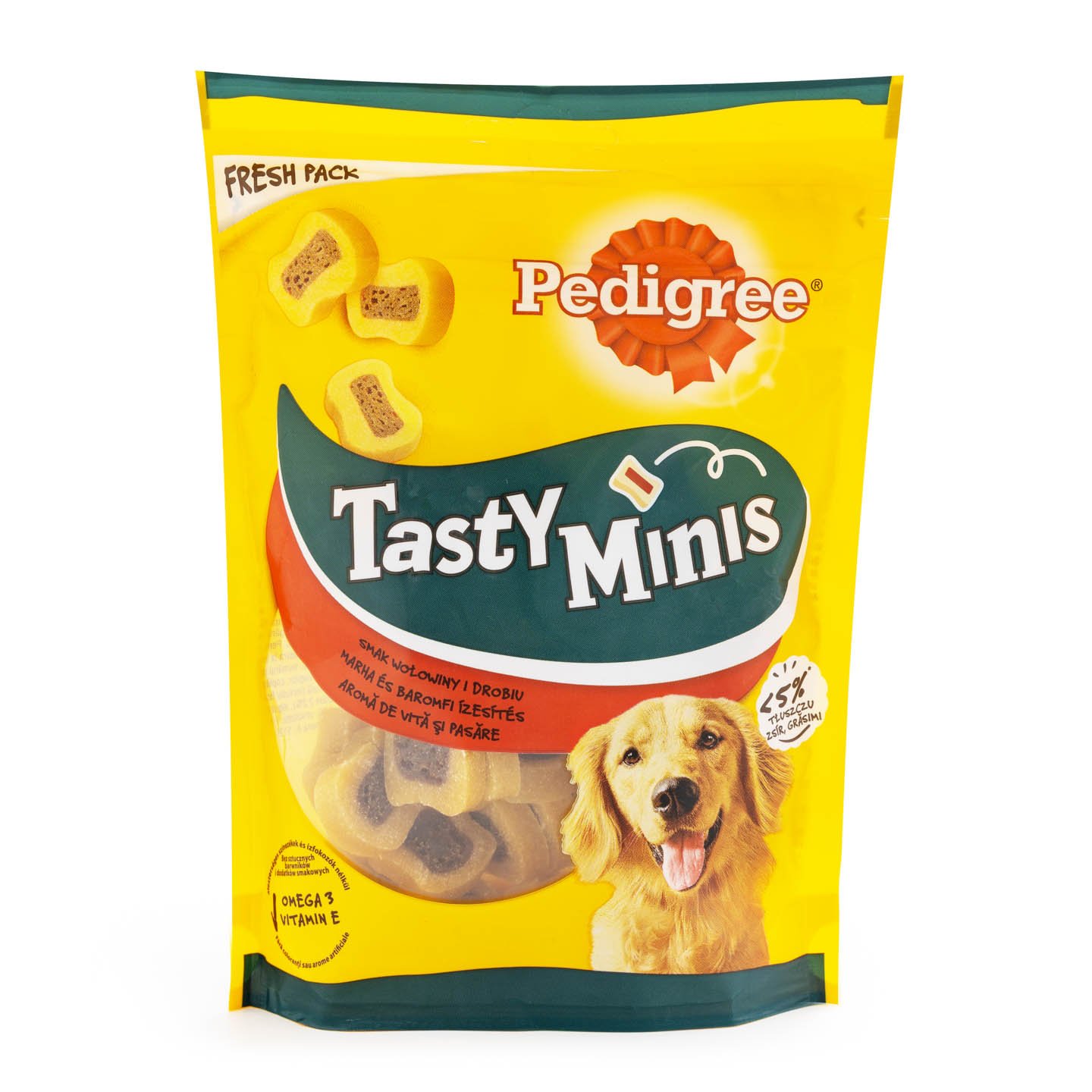 Recompense pentru câini adulți, cu vită Tasty Bites Pedigree, 155g