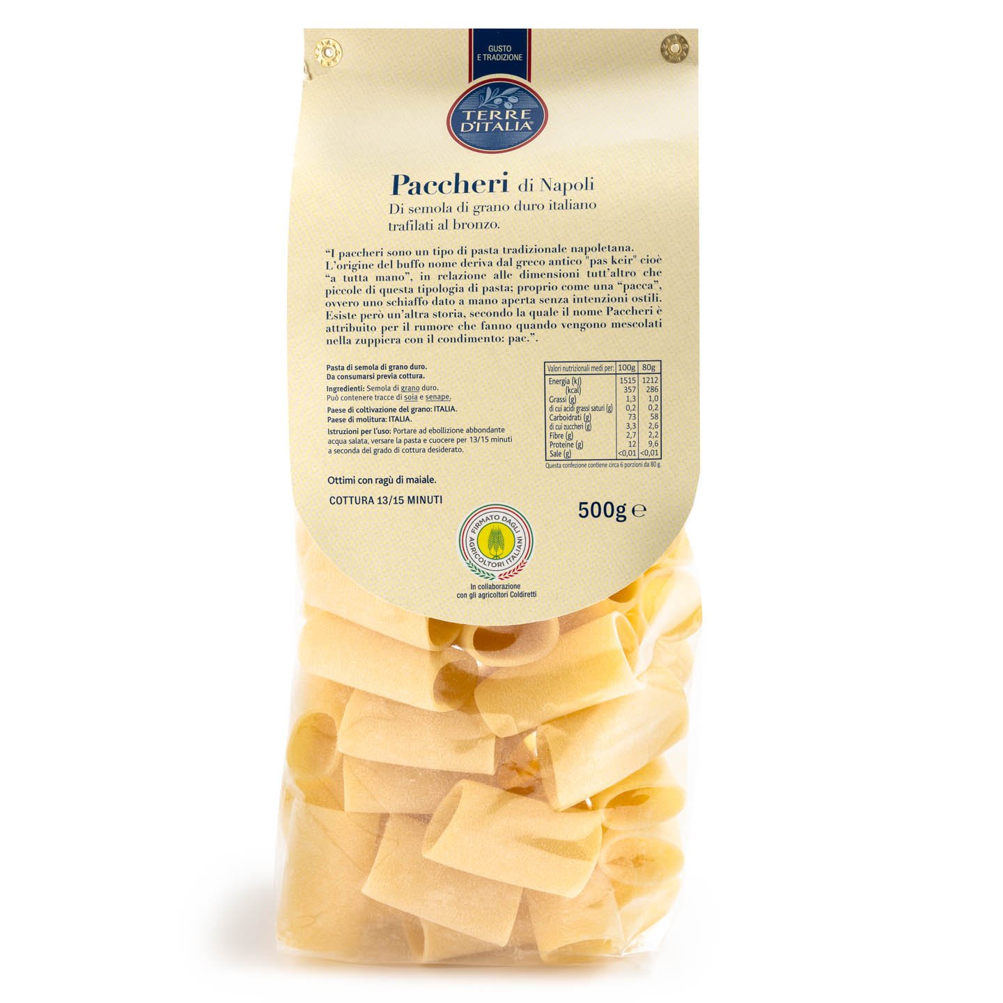 Paste Paccheri Terre D'Italia 500g