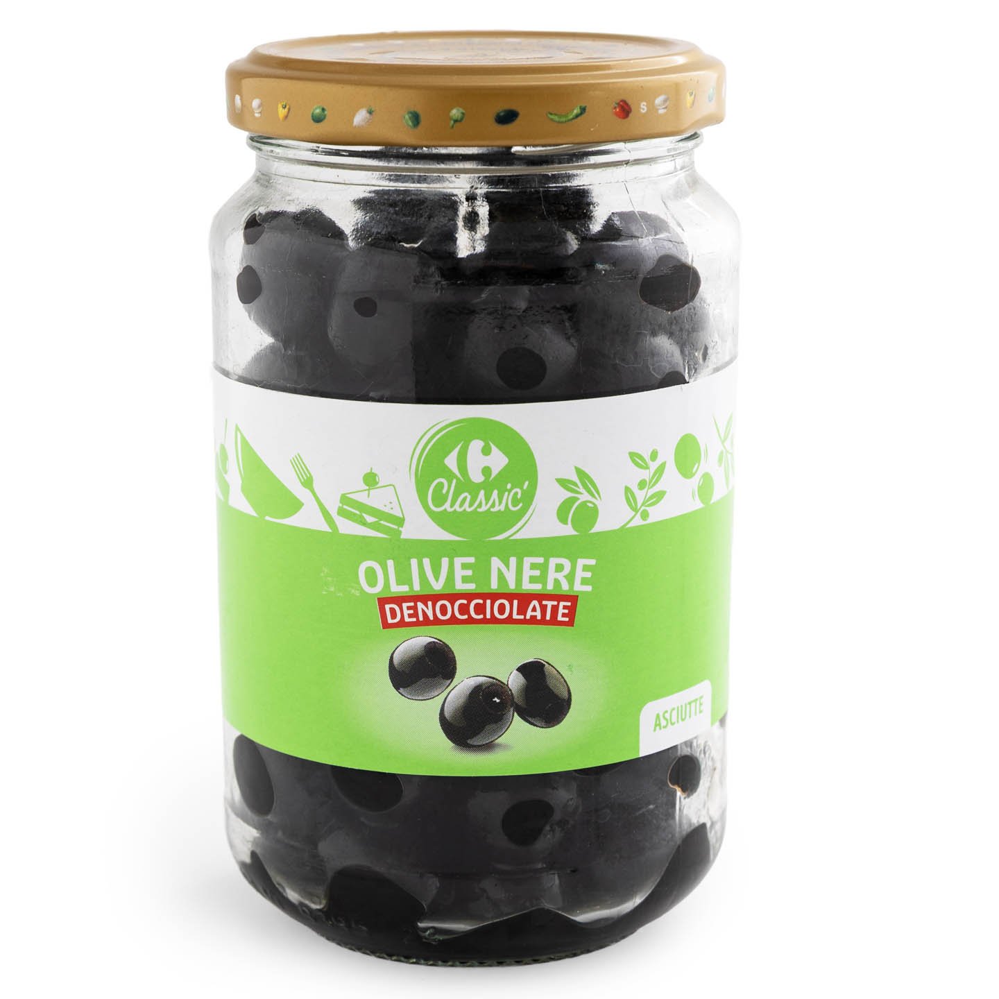 Măsline negre fără sâmburi Carrefour Classic 160g