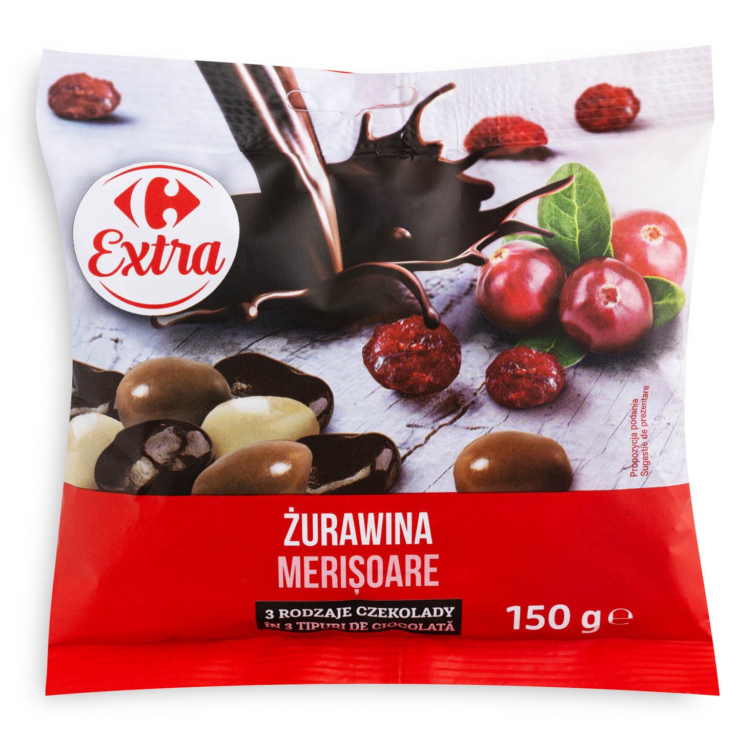 Merisoare în ciocolata Carrefour 150g 