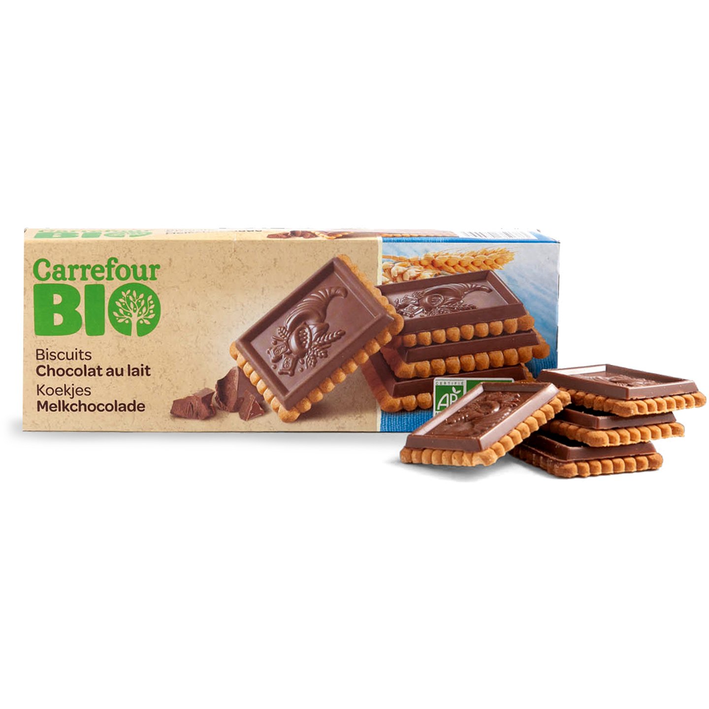 Biscuiți cu ciocolată Carrefour Bio 150g
