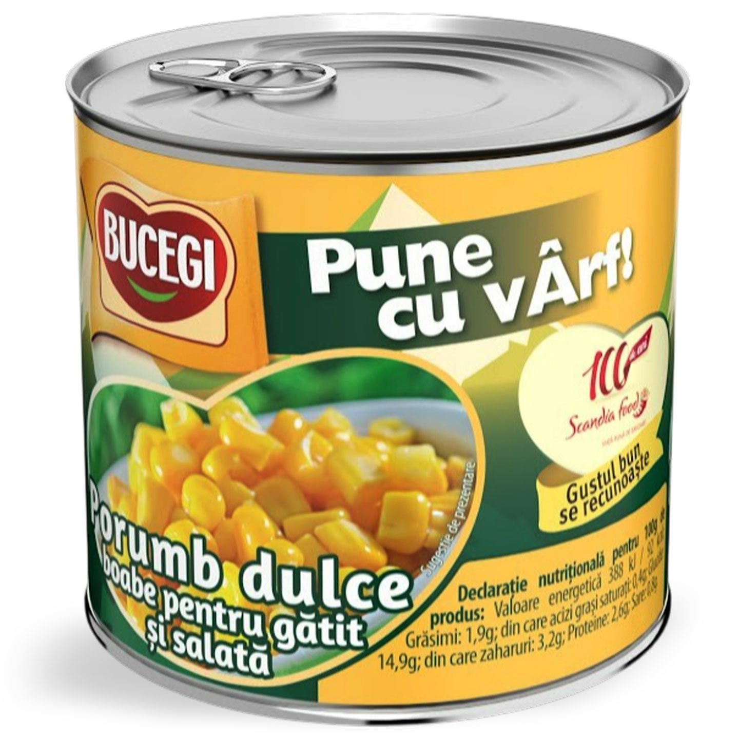  Porumb dulce boabe pentru gătit și salată Bucegi 340g