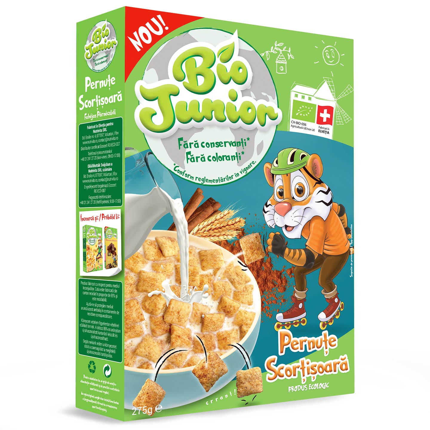 Cereale pernuțe cu scorțișoară Bio Junior 275 g 