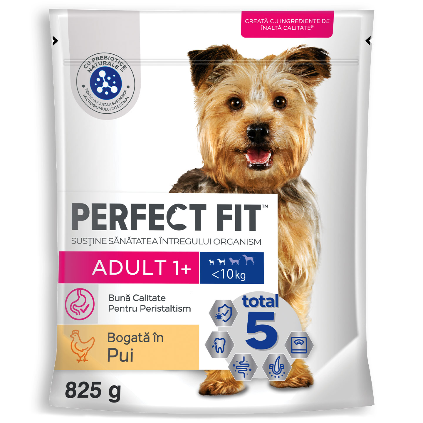 Hrană uscată cu pui pentru câini de talie mică Perfect Fit 825 g