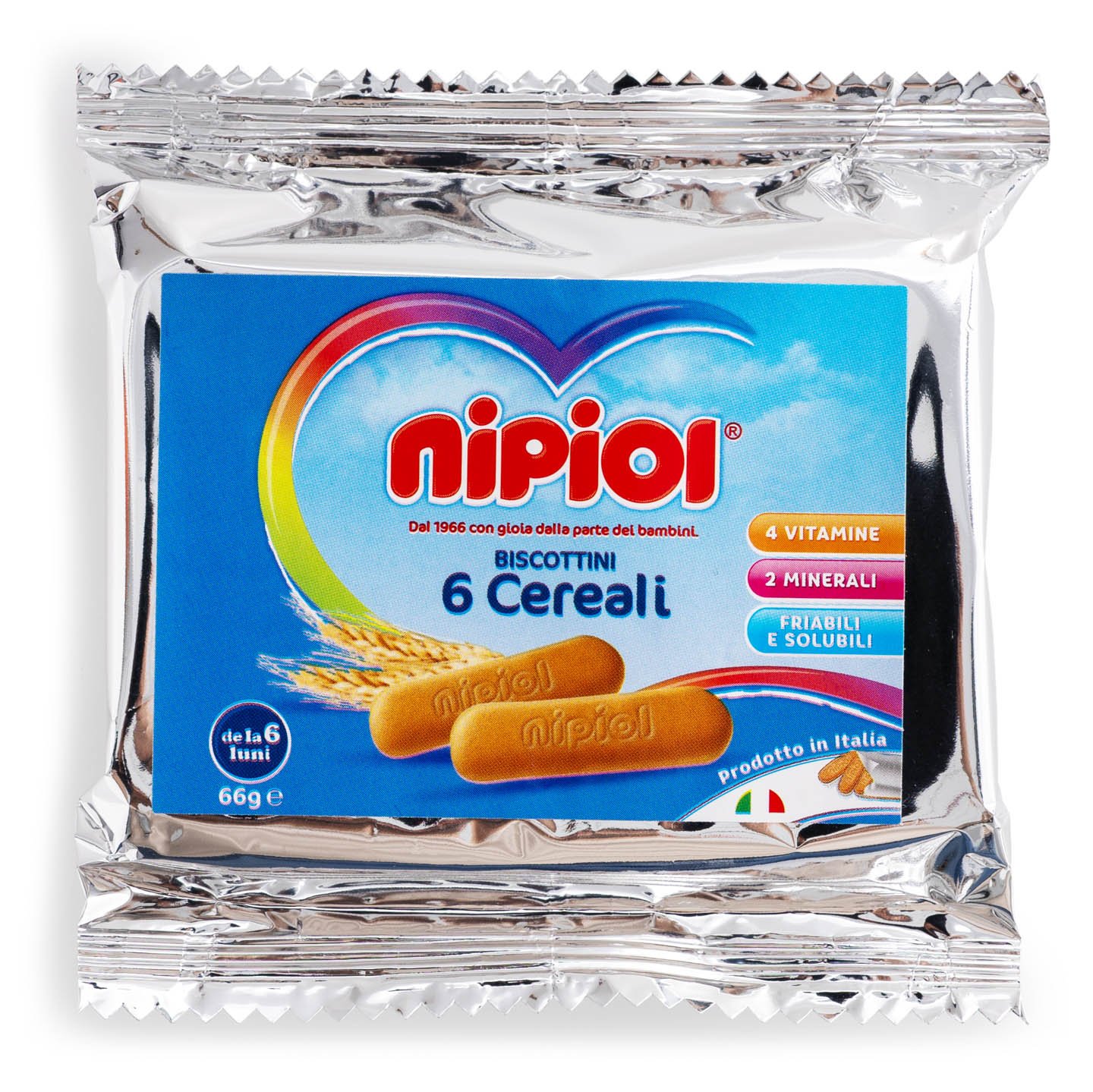 Biscuiți cu 6 cereale Nipiol 66g