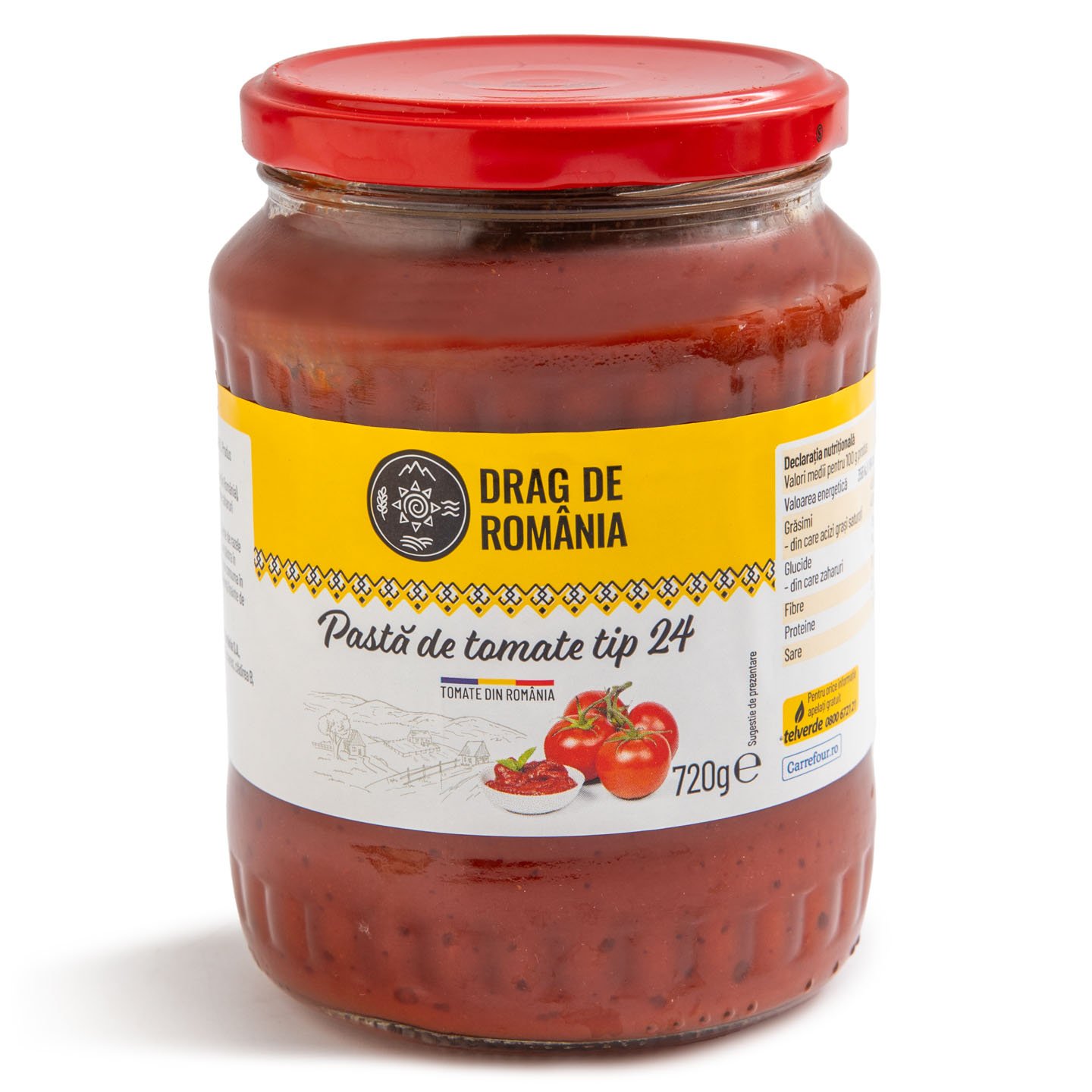 Pastă de tomate Drag de România 720g 