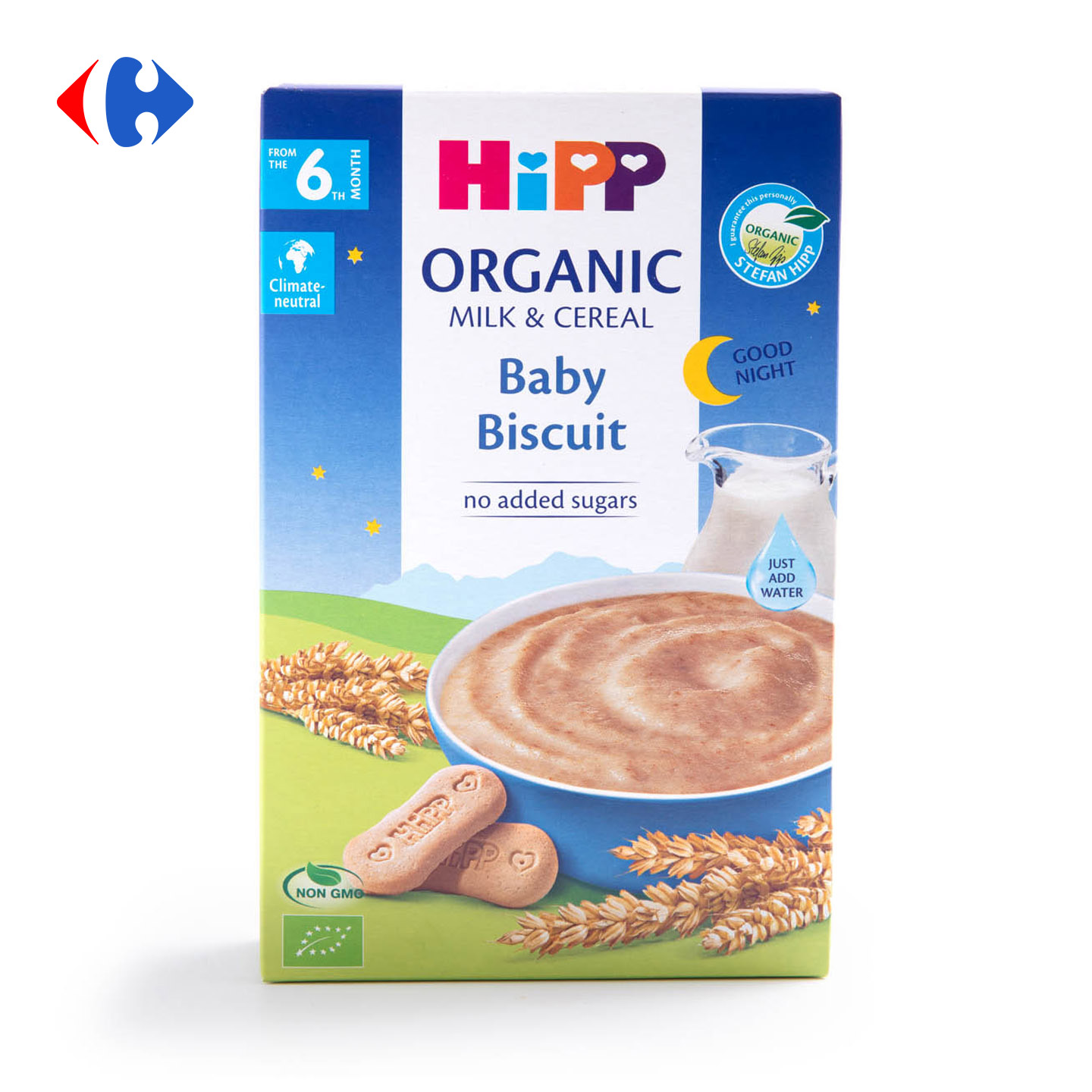 Cereale Bio cu lapte și fructe / Noapte bună, Hipp 250g