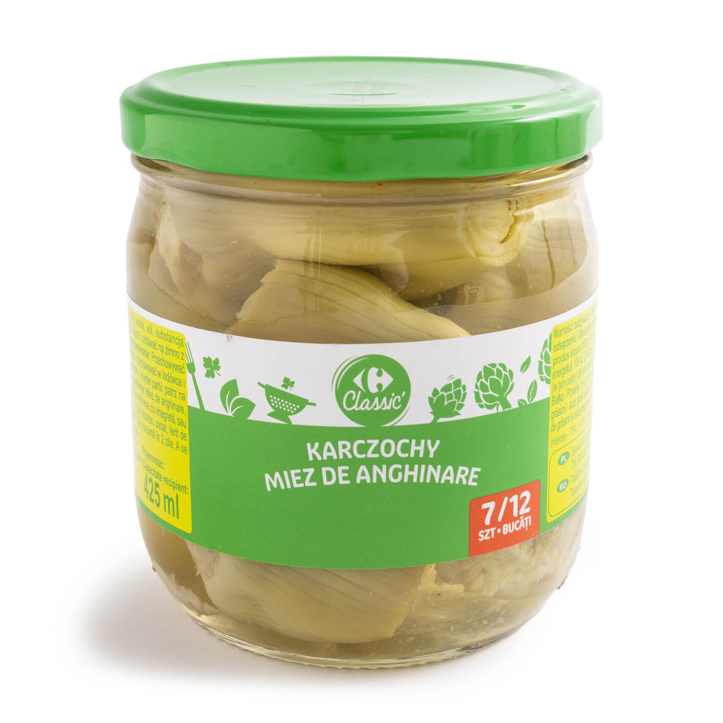 Miez de anghinare Carrefour Classic 425ml