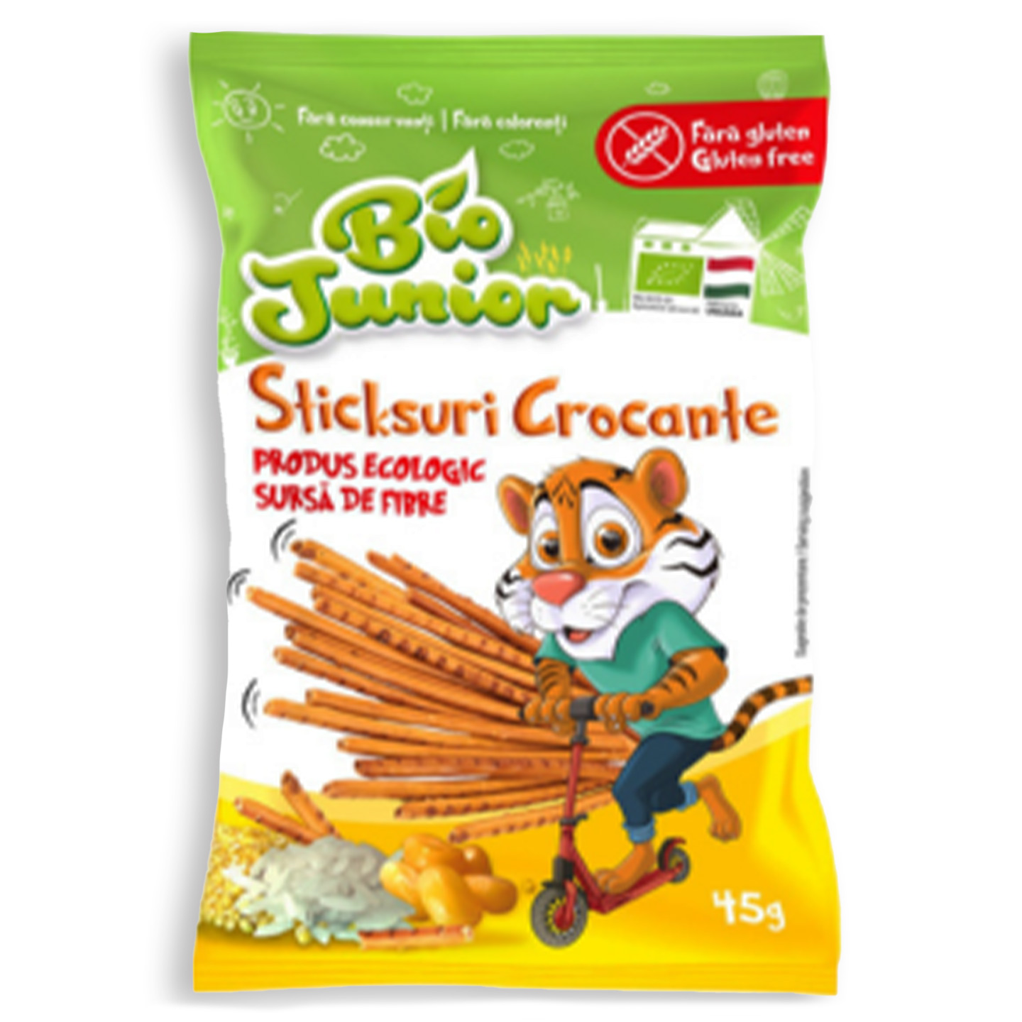 Sticksuri crocante, fără gluten Bio Junior 45g