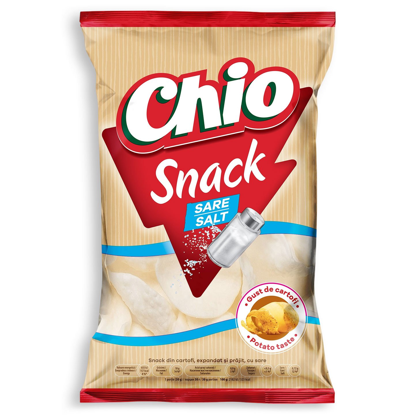 Chipsuri cu sare / cașcaval, Chio, 65g