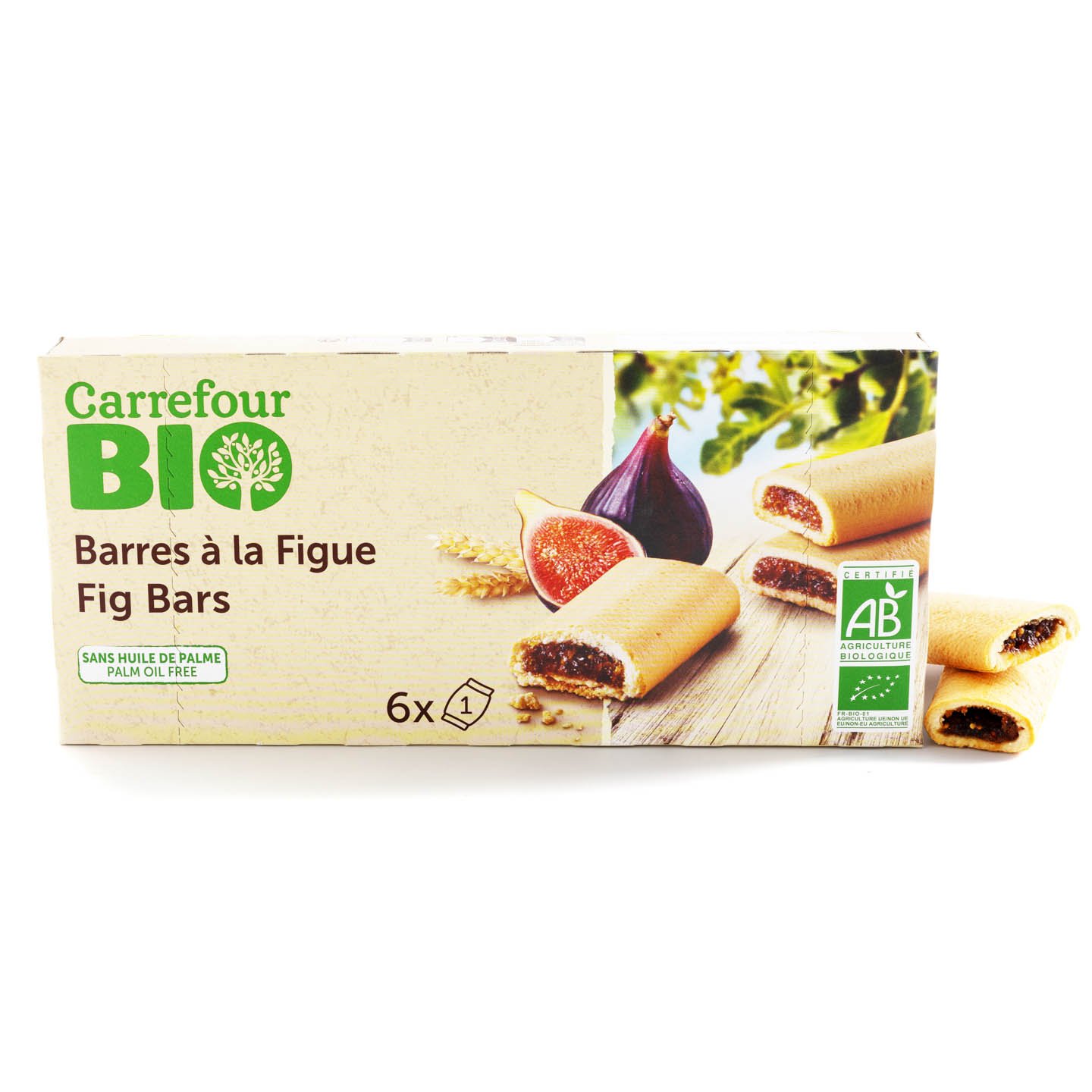 Batoane cu cremă de smochine Carrefour Bio 120g