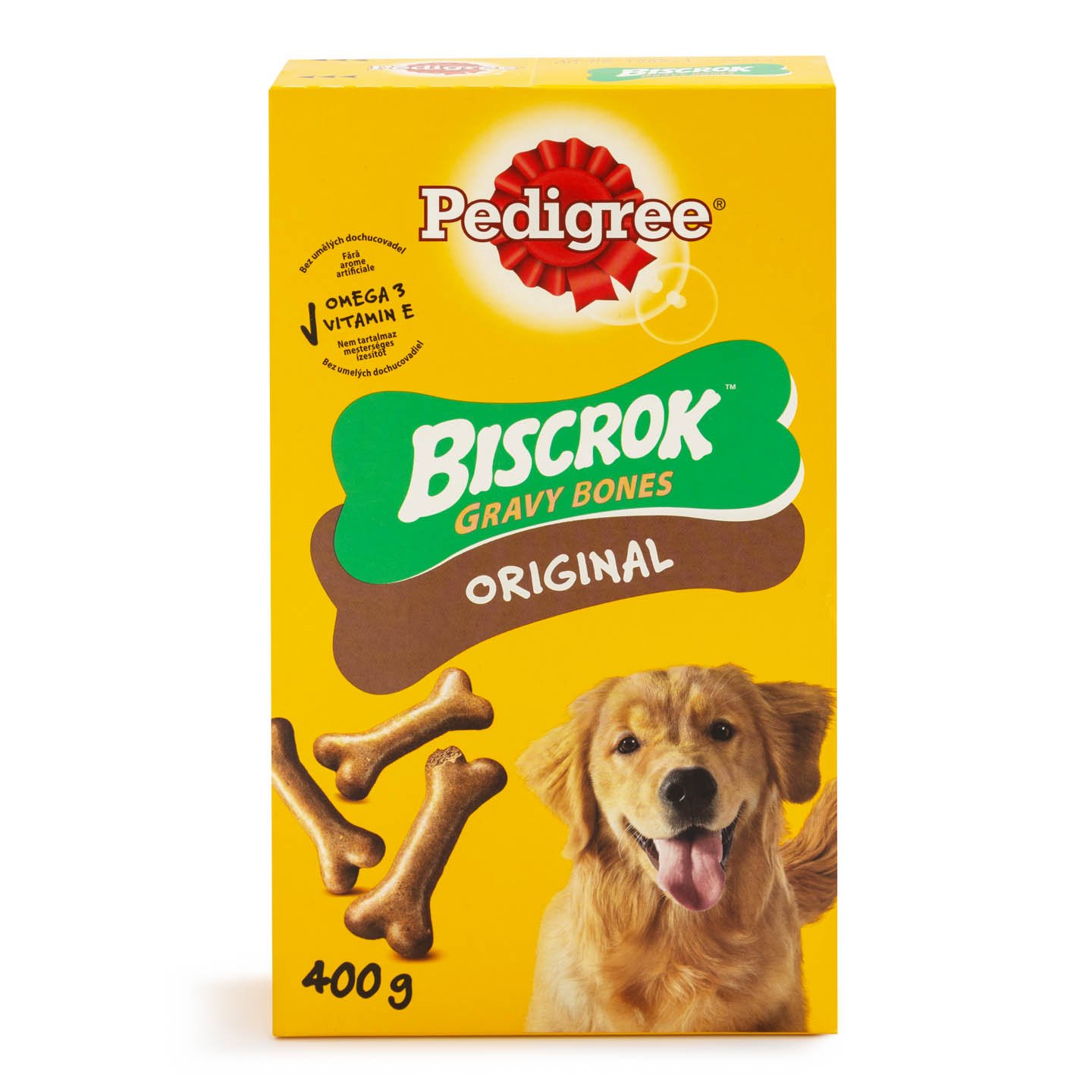  Hrană complementară pentru câini adulți Pedigree Biscrok Gravy Bones 400g