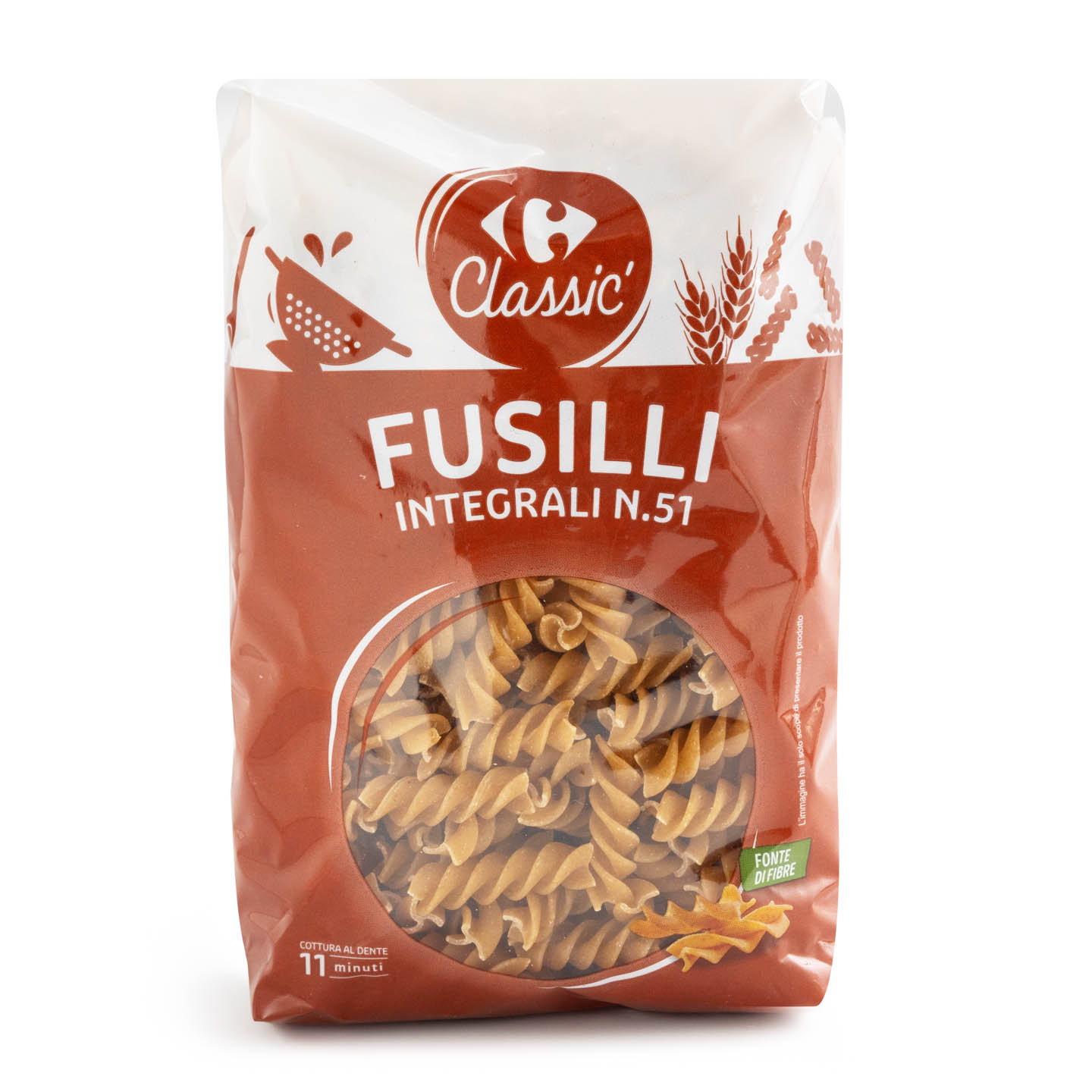 Fusilli integrale Carrefour Classic 500g